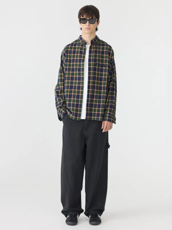 Drop Shoulder Check Shirt sold by Bassike