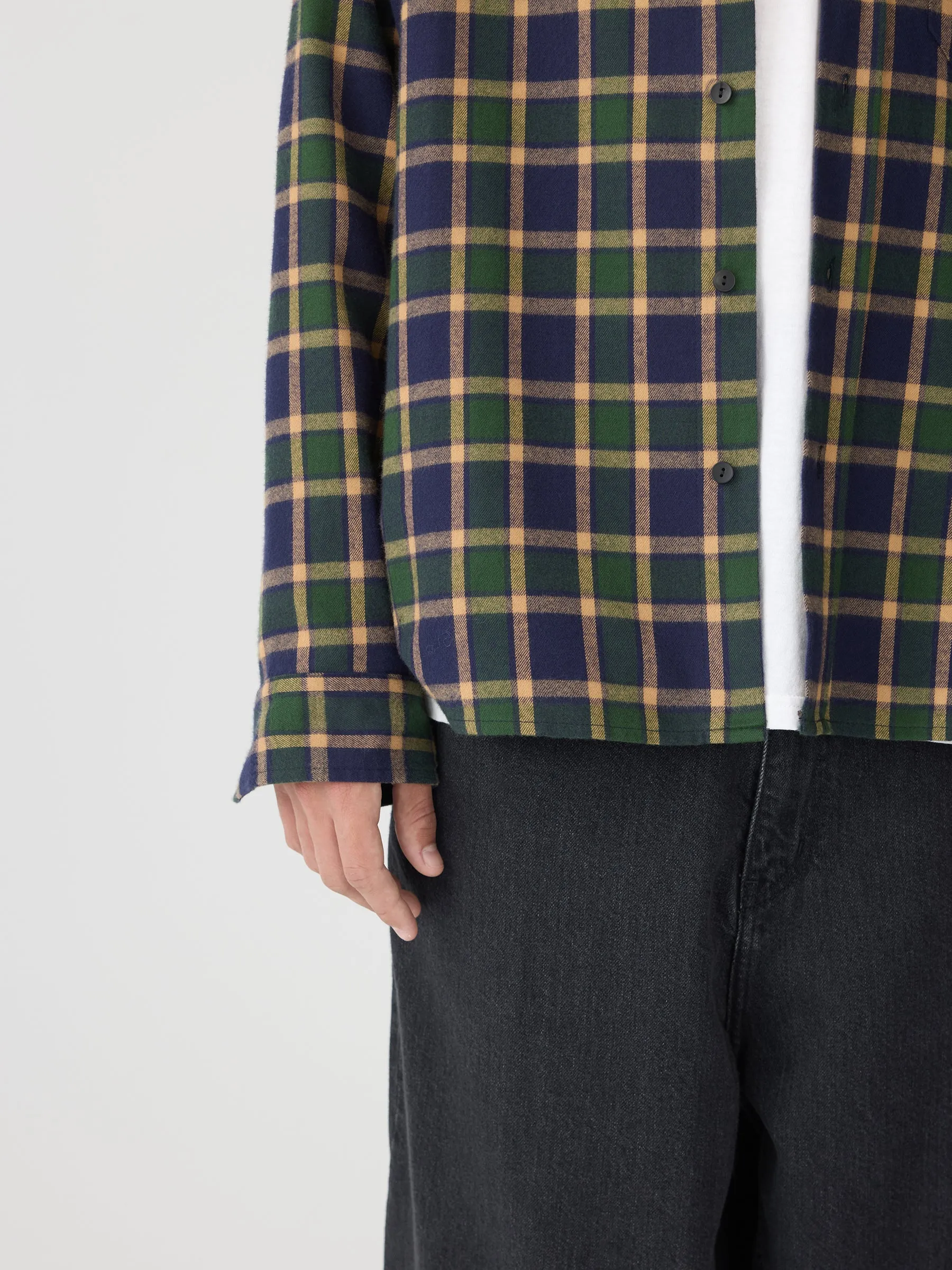 Drop Shoulder Check Shirt sold by Bassike product image thumbnail 4