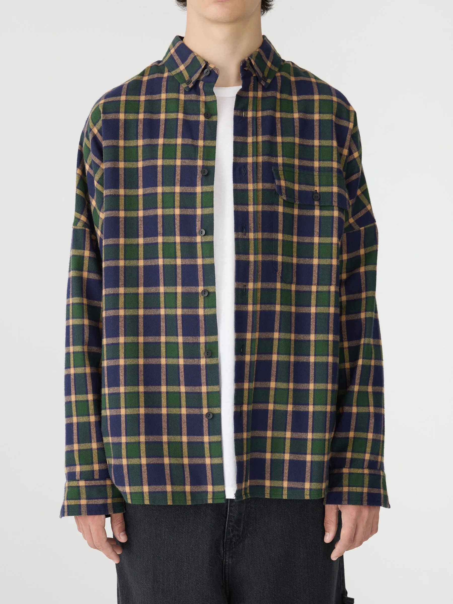 Drop Shoulder Check Shirt sold by Bassike product image thumbnail 3