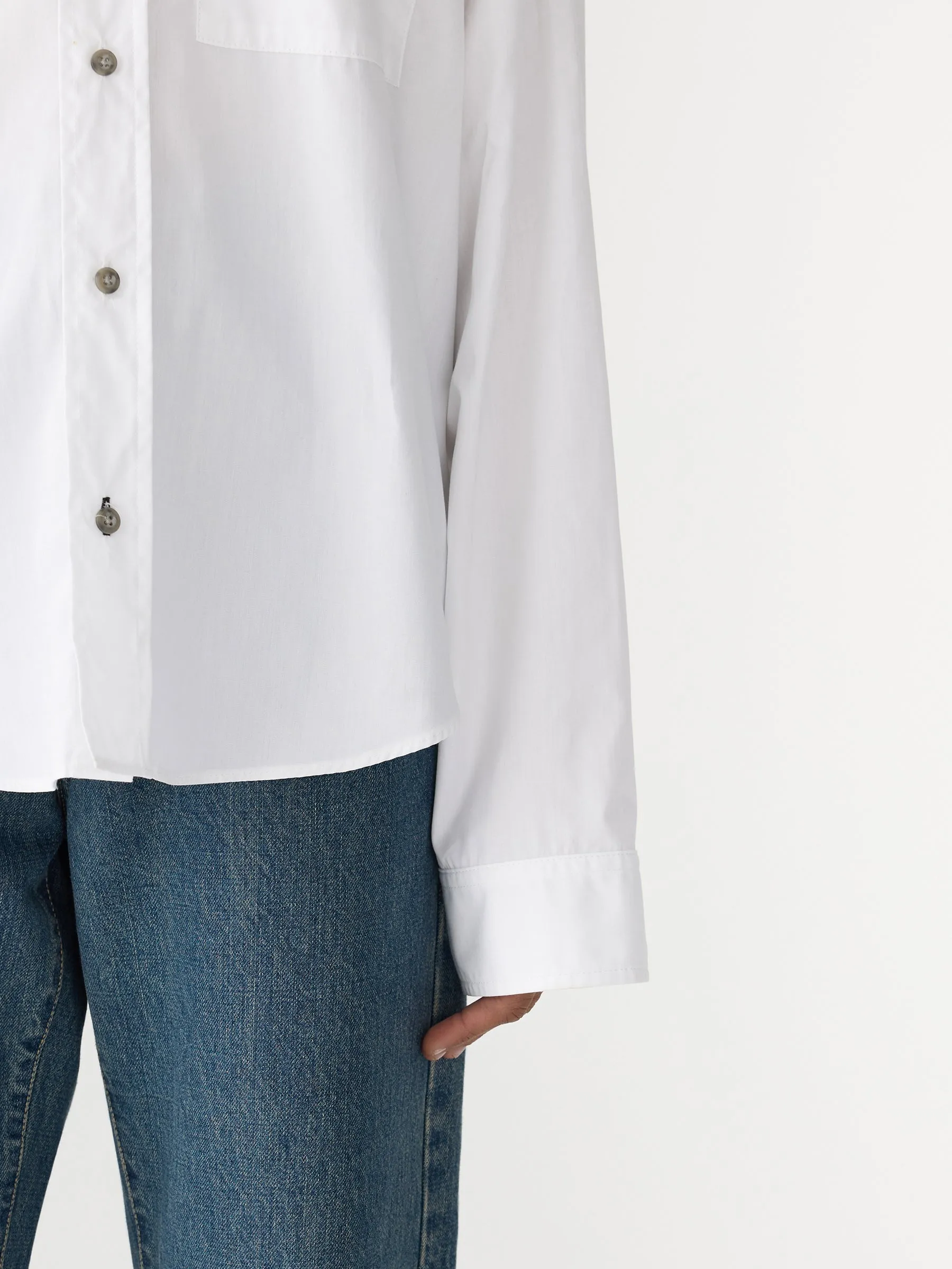 Slouch Poplin Shirt sold by Bassike product image thumbnail 4