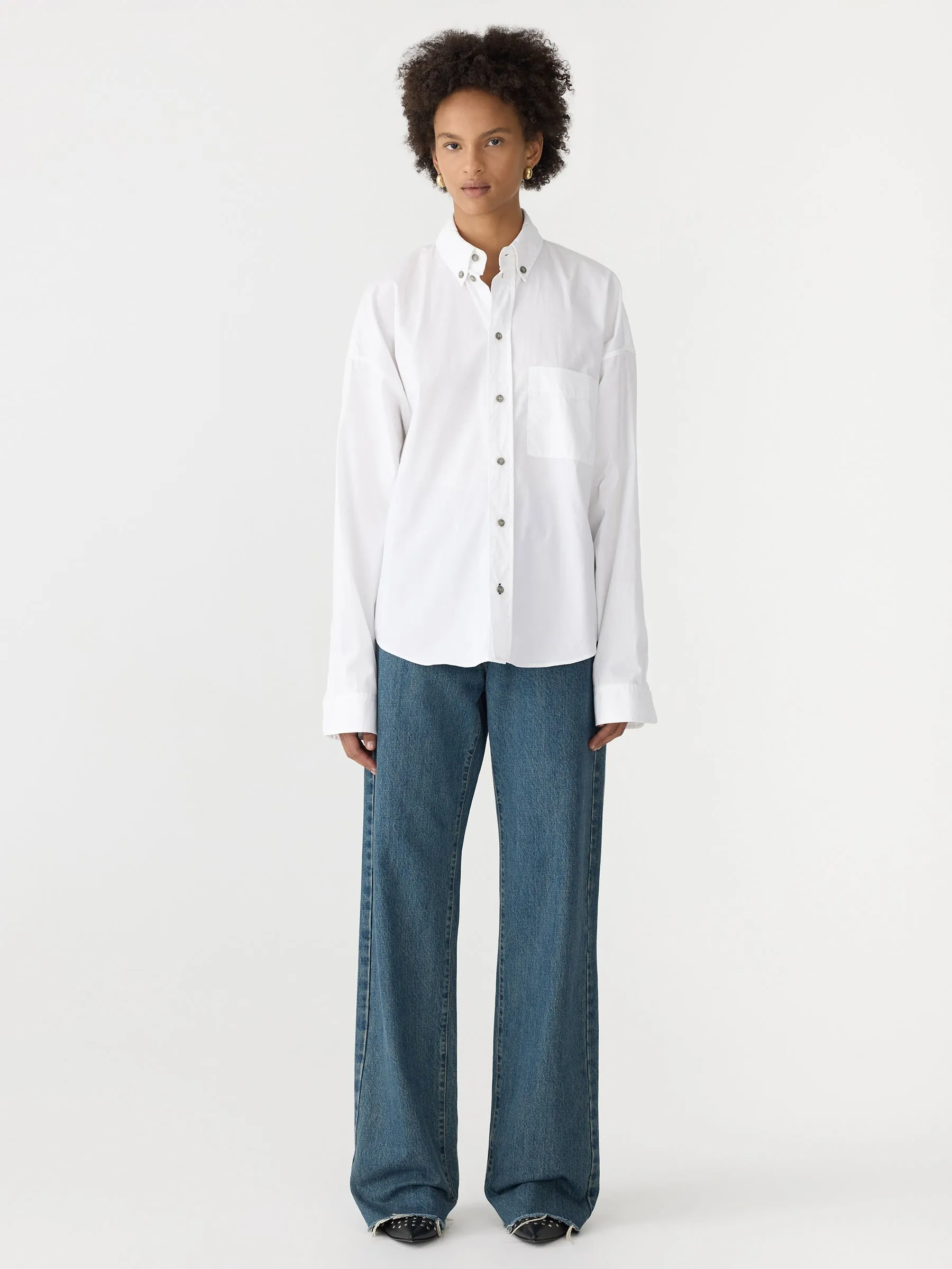 Slouch Poplin Shirt sold by Bassike