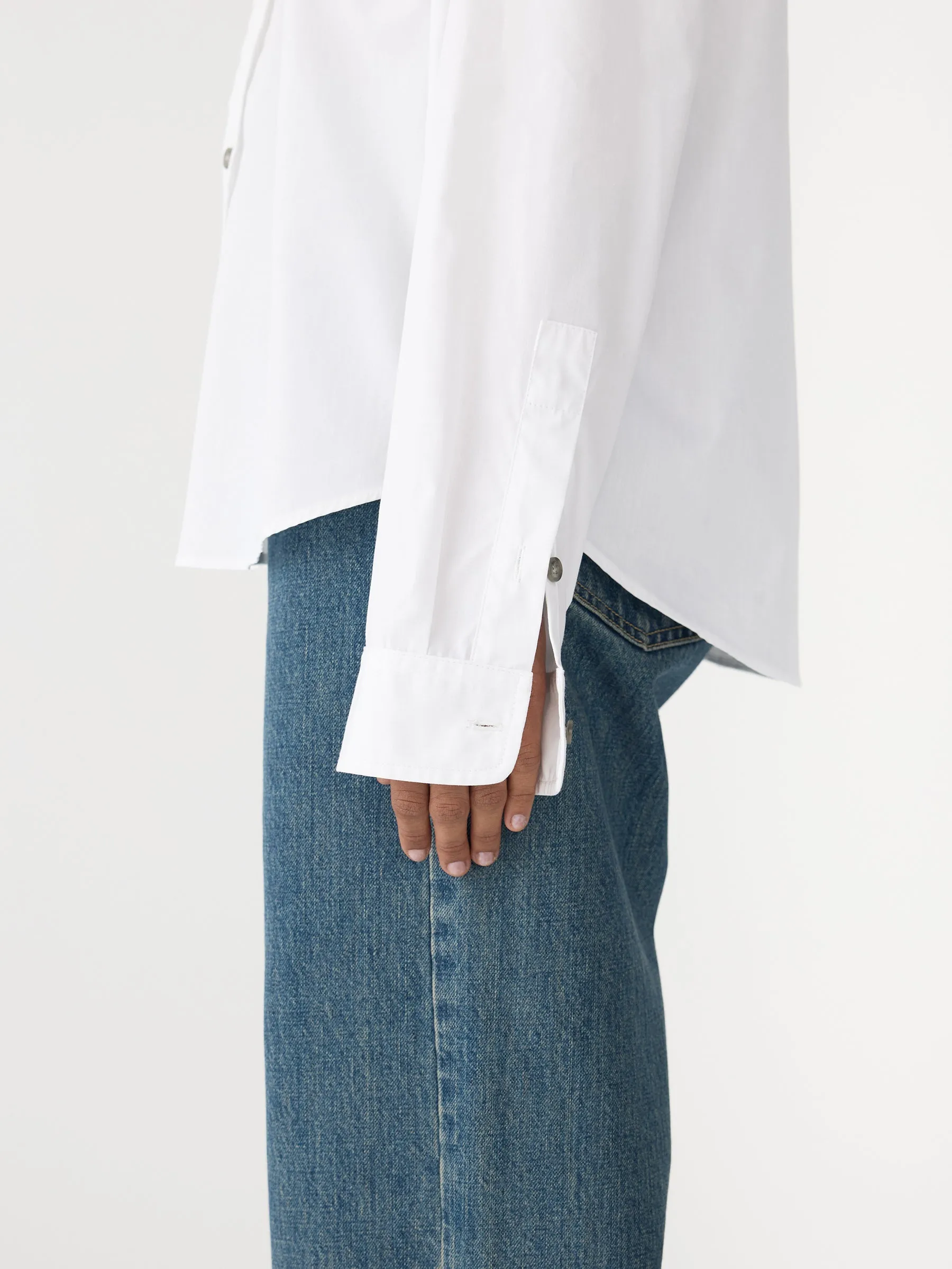 Slouch Poplin Shirt sold by Bassike product image thumbnail 5