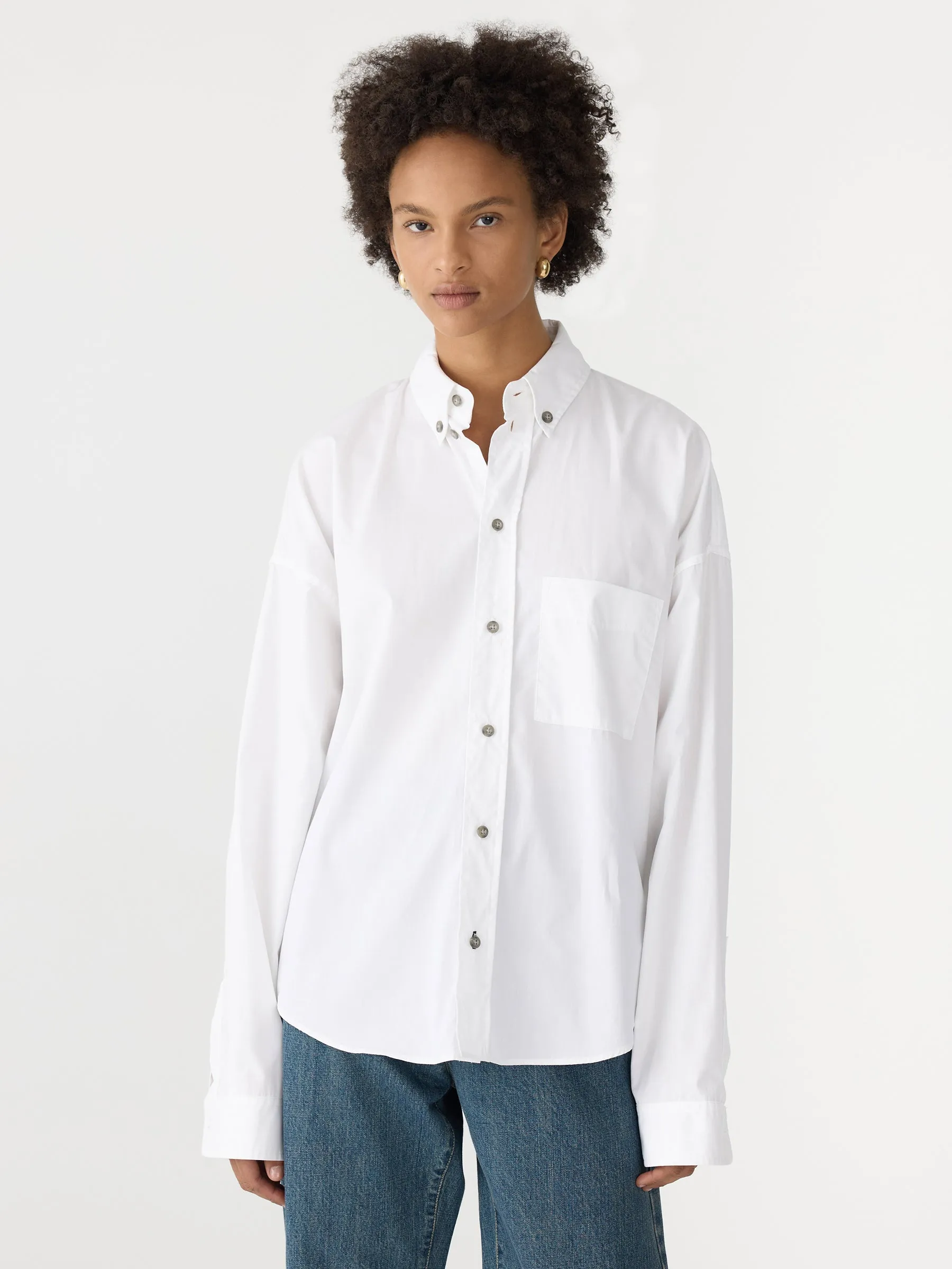 Slouch Poplin Shirt sold by Bassike product image thumbnail 3