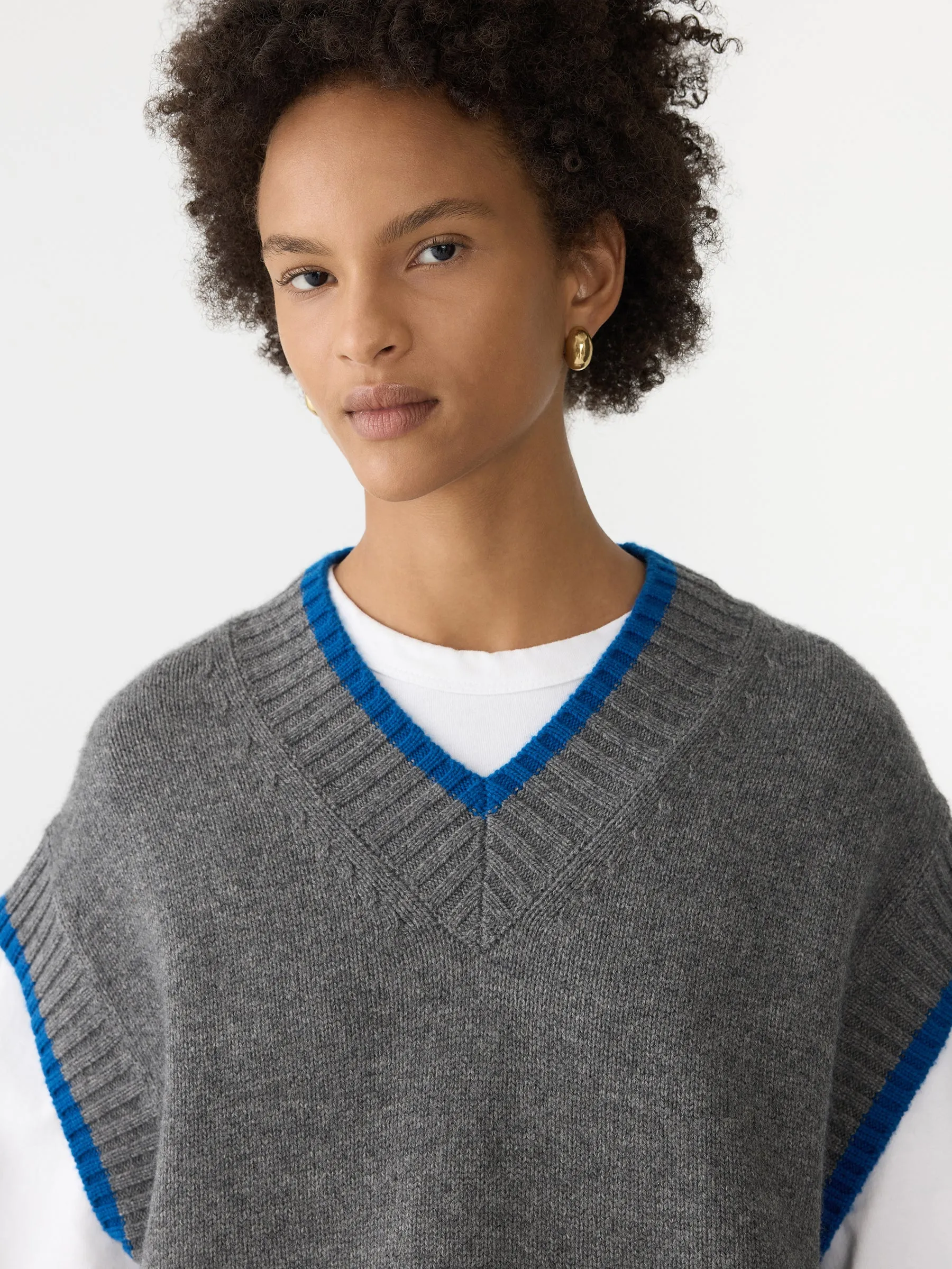 Contrast Stripe Knitted Vest sold by Bassike product image thumbnail 3