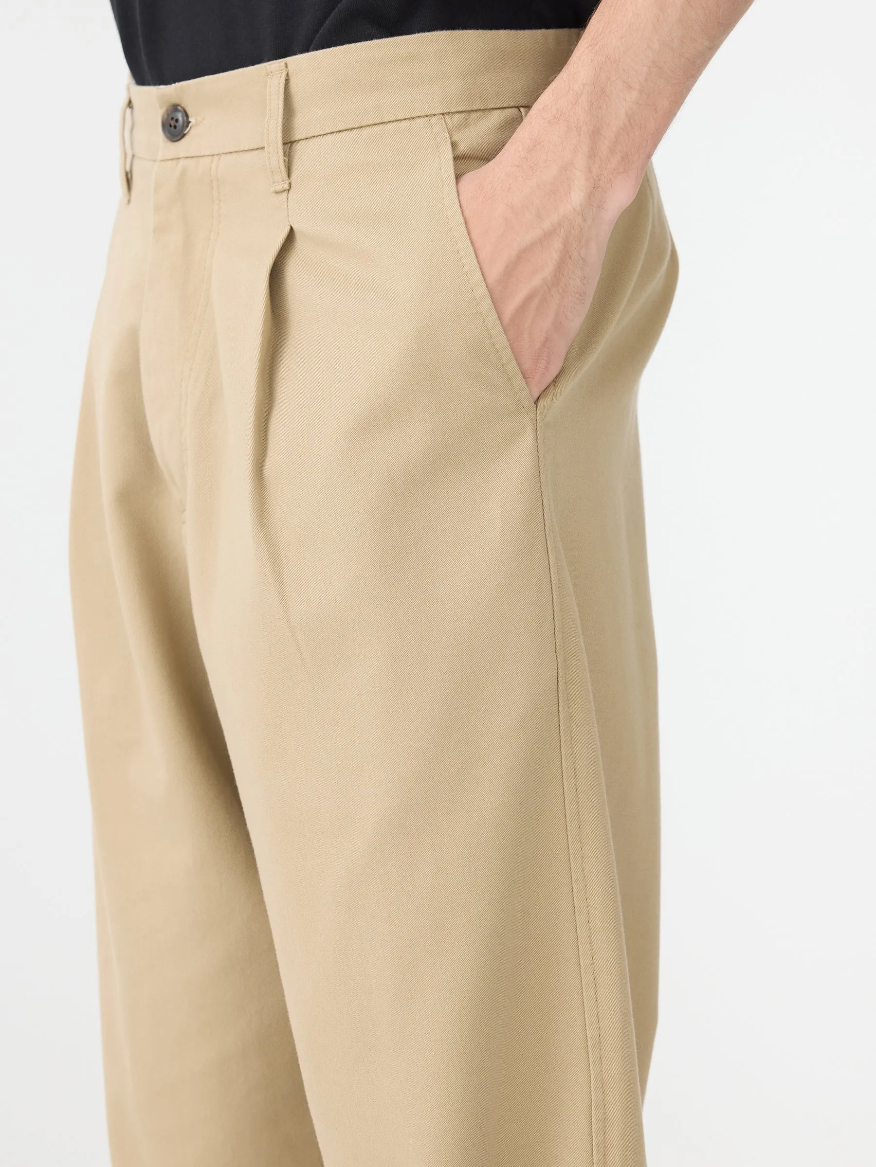 Cotton Twill Pleat Pant sold by Bassike product image thumbnail 3