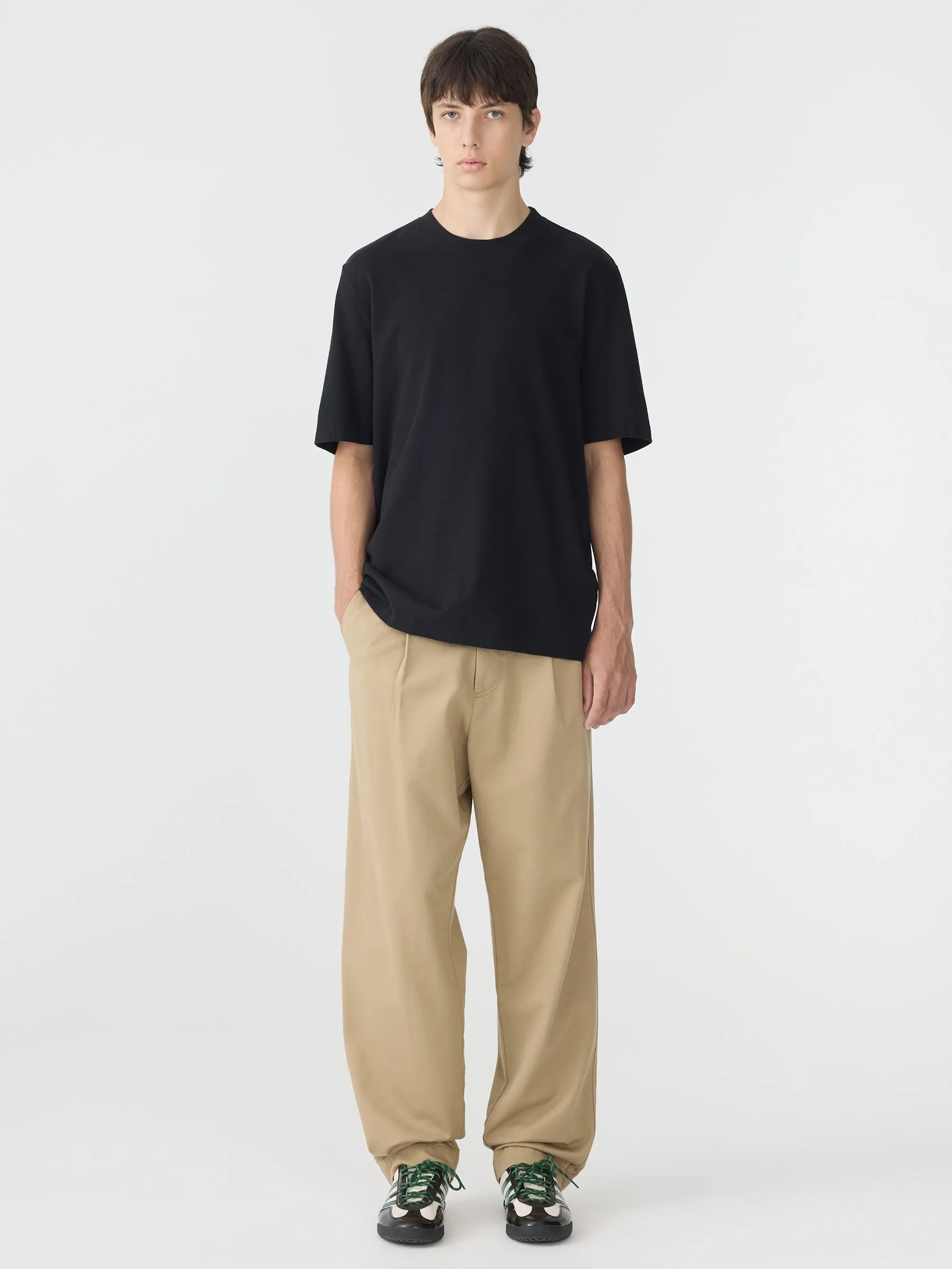 Cotton Twill Pleat Pant sold by Bassike