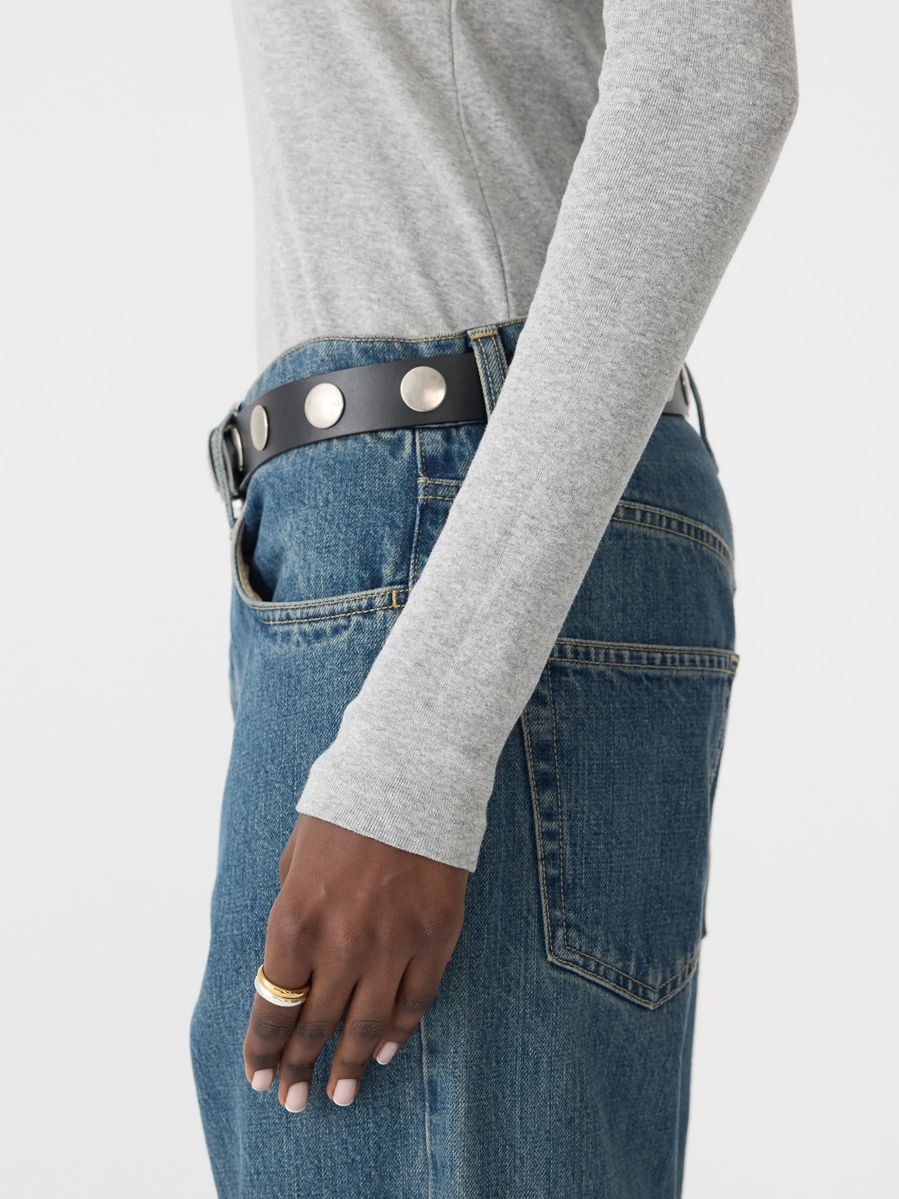 Slim Superfine Rib Long Sleeve T-Shirt sold by Bassike product image thumbnail 3