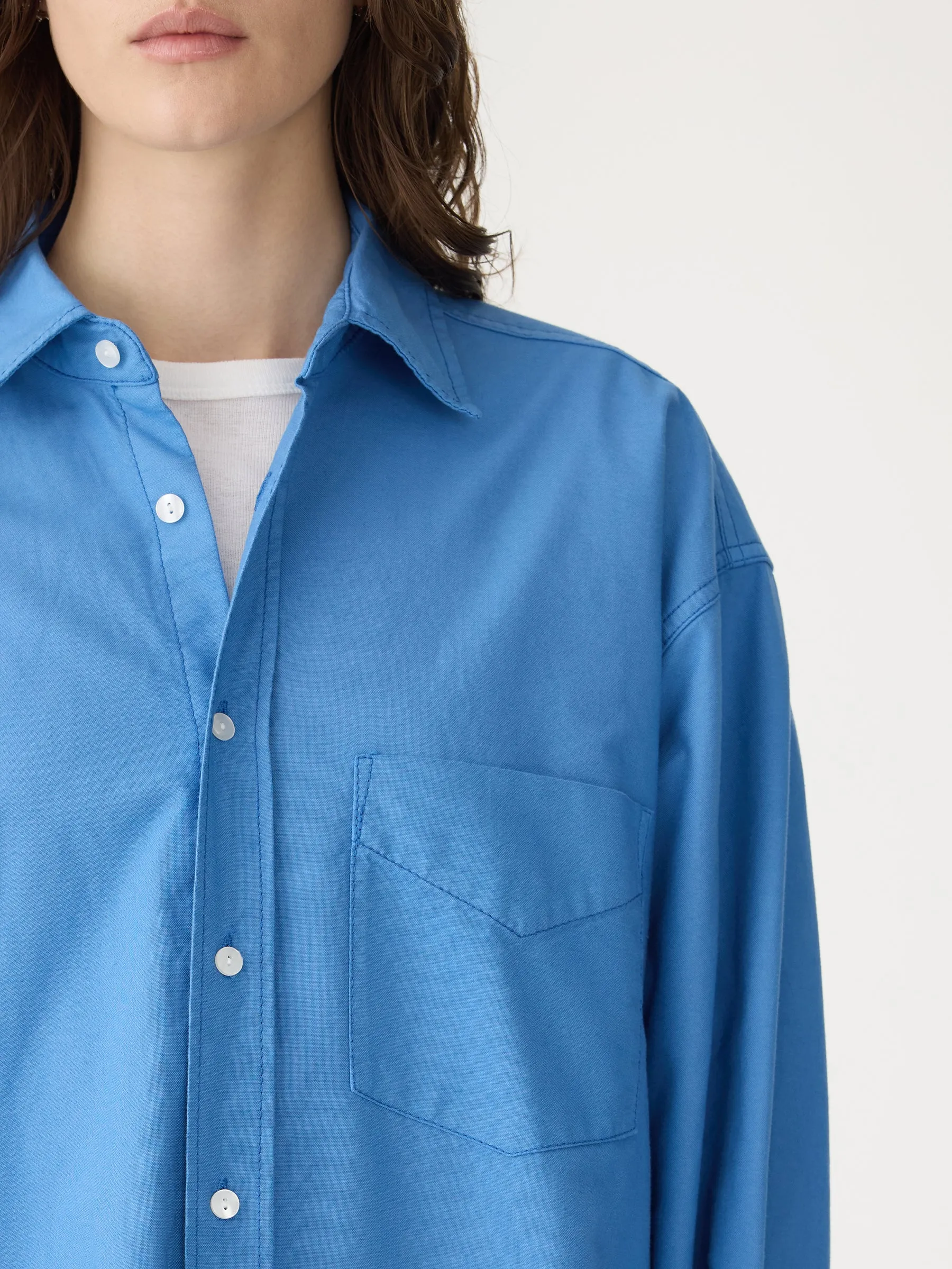 Oversized Pinpoint Shirt sold by Bassike product image thumbnail 4