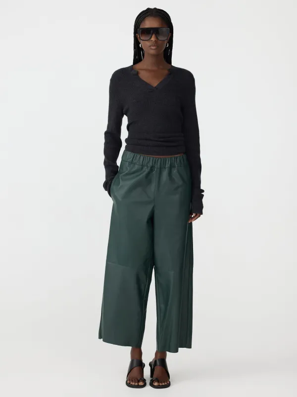 Leather Pull On Wide Leg Pant sold by Bassike