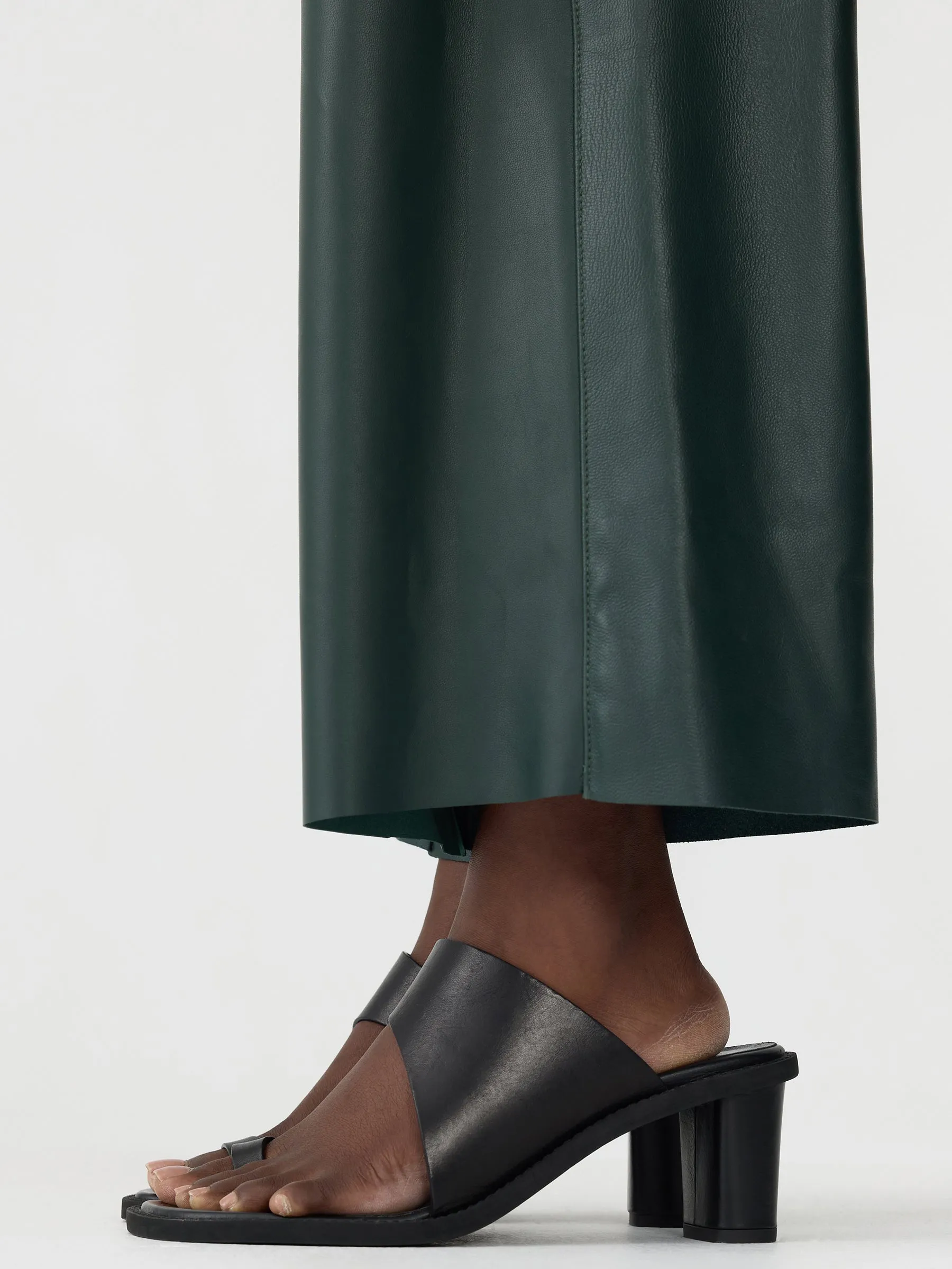 Leather Pull On Wide Leg Pant sold by Bassike product image thumbnail 3