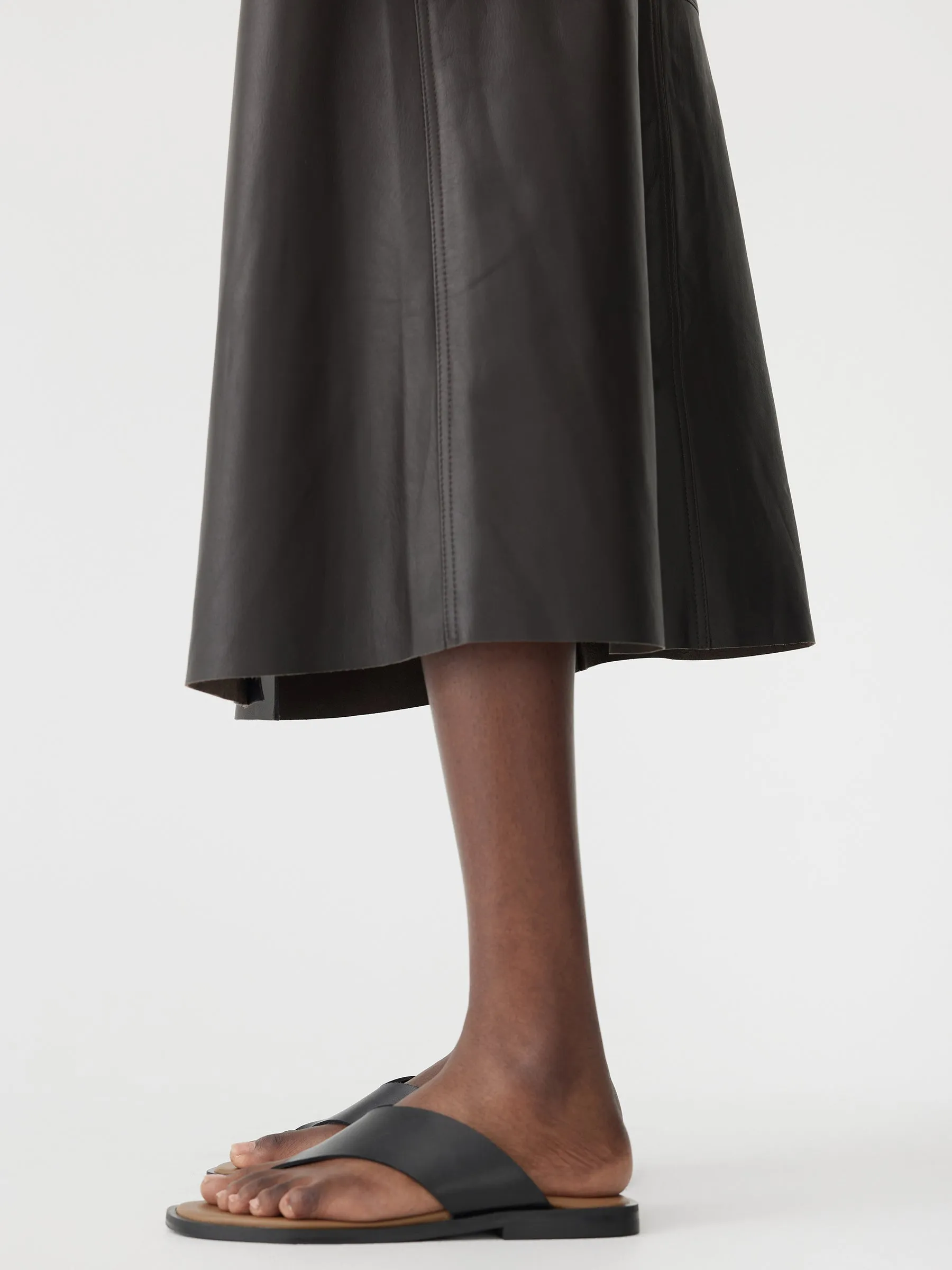 Longerline Leather Skirt sold by Bassike product image thumbnail 4