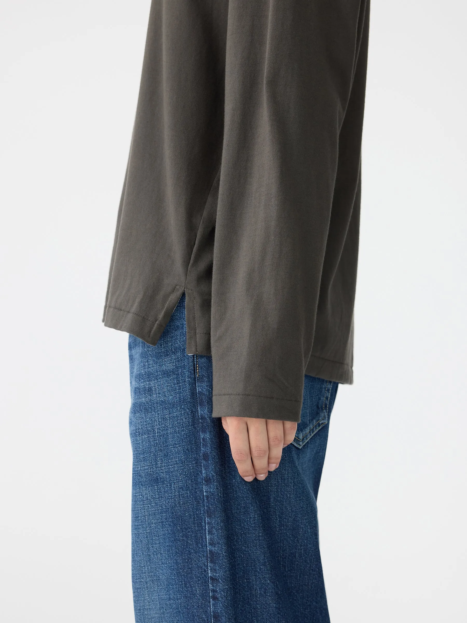 Slouch Wide Heritage Long Sleeve T-Shirt sold by Bassike product image thumbnail 4