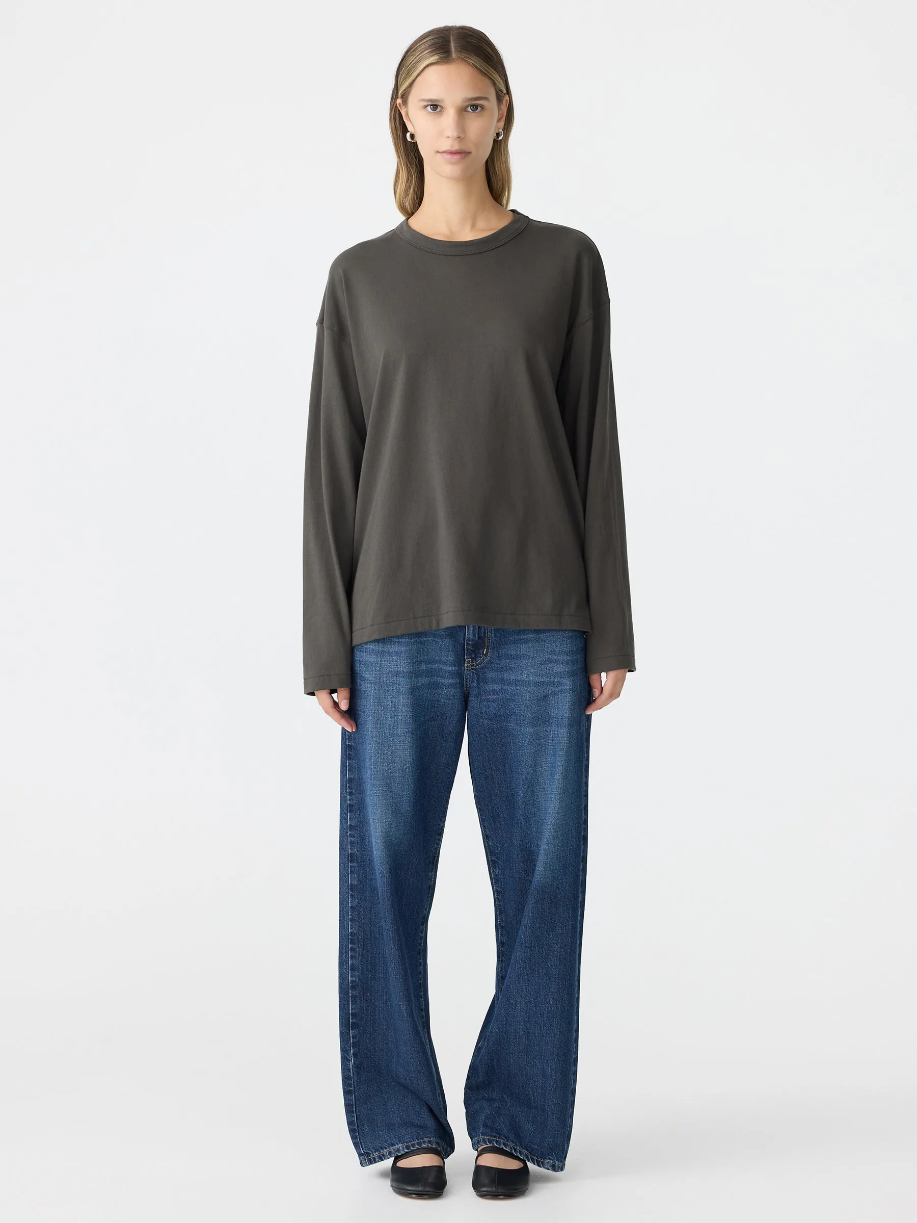 Slouch Wide Heritage Long Sleeve T-Shirt sold by Bassike