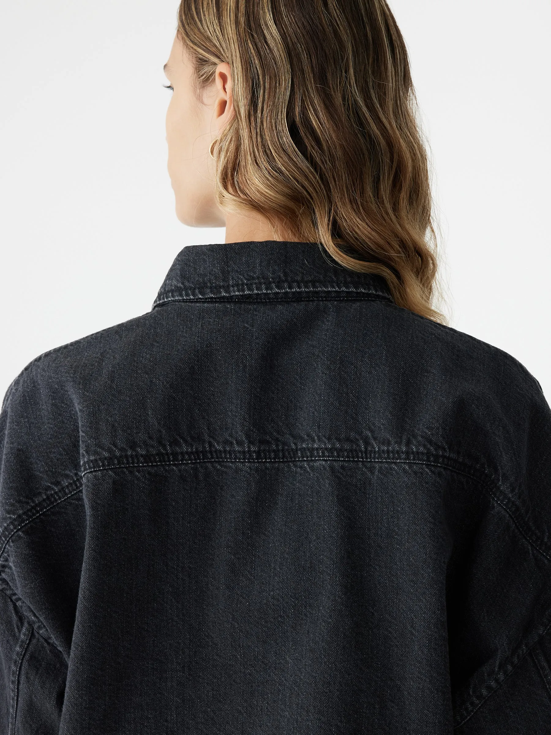Denim Zip Front Crop Jacket sold by Bassike product image thumbnail 5