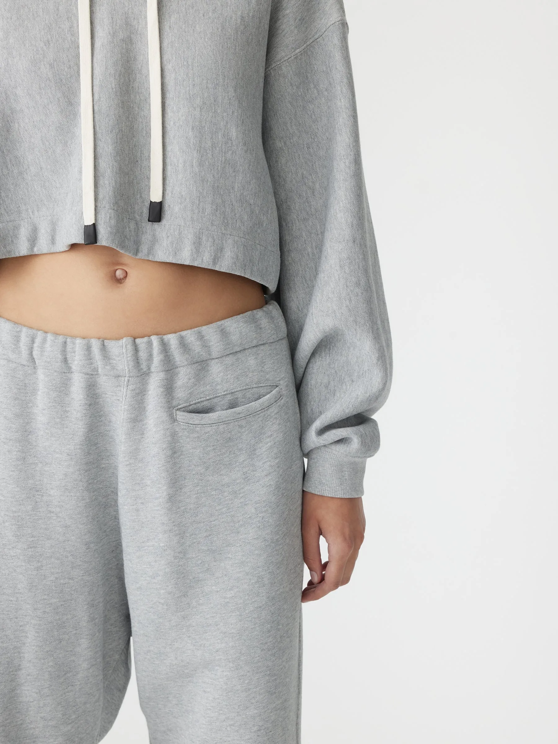 Fleece Boxy Cropped Hoodie sold by Bassike product image thumbnail 4