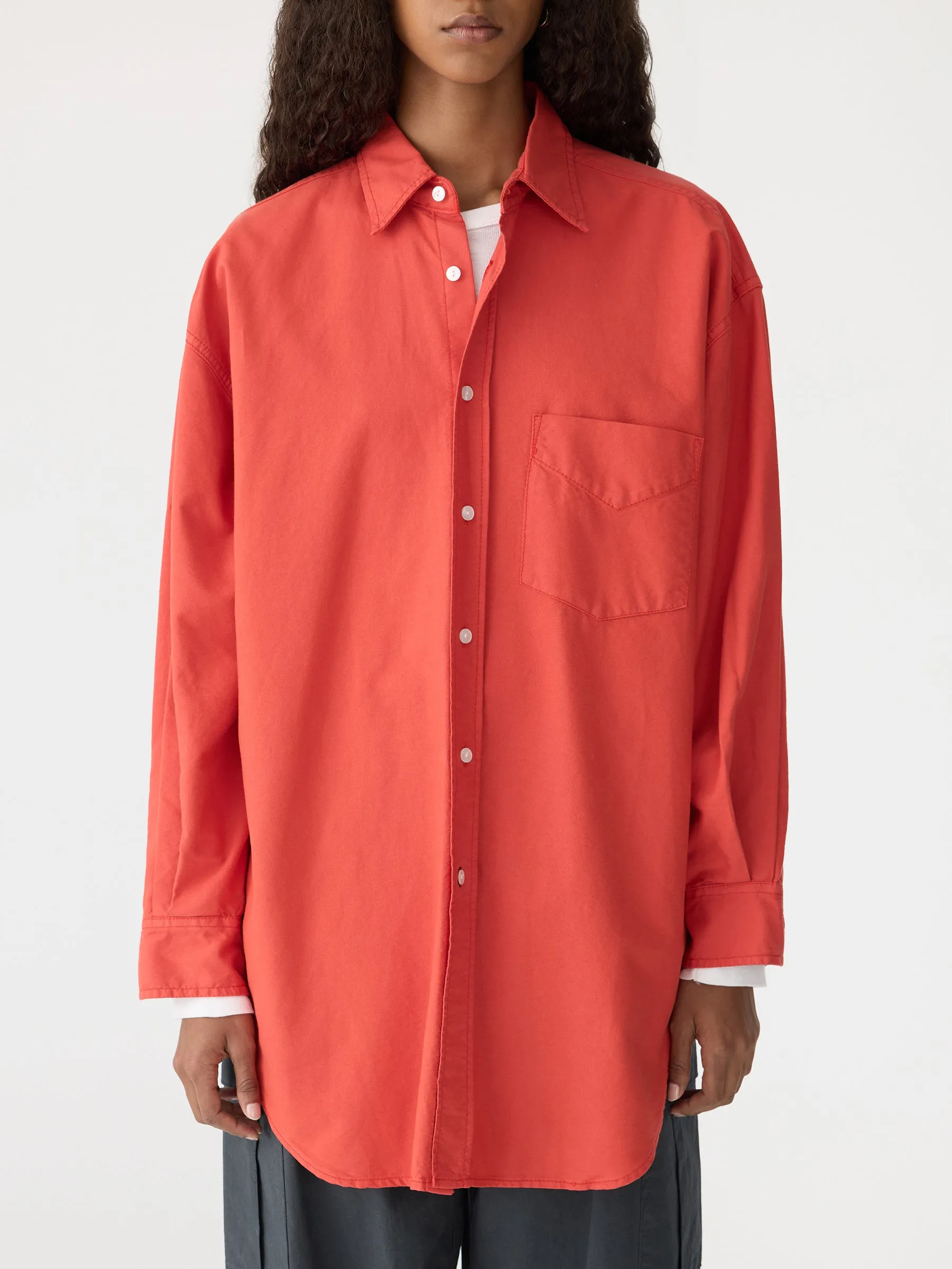 Oversized Pinpoint Shirt sold by Bassike product image thumbnail 4