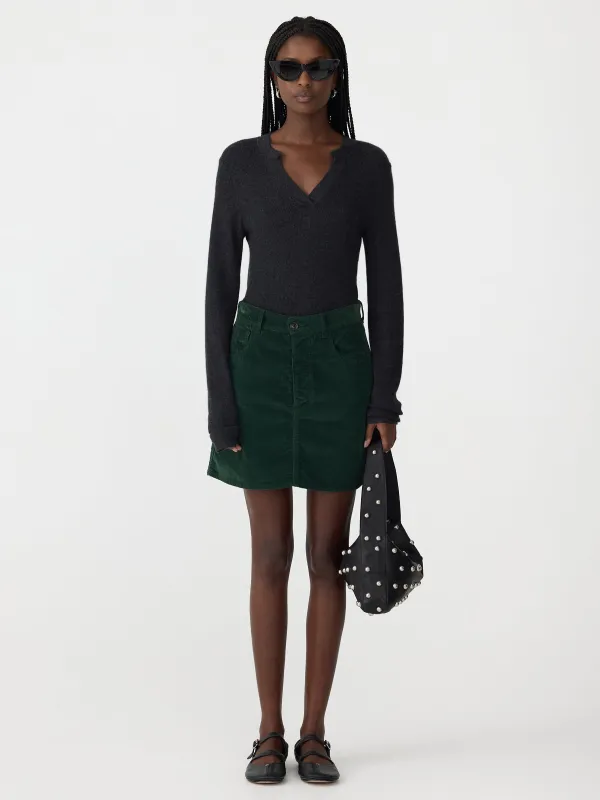 Cord Mini Skirt sold by Bassike