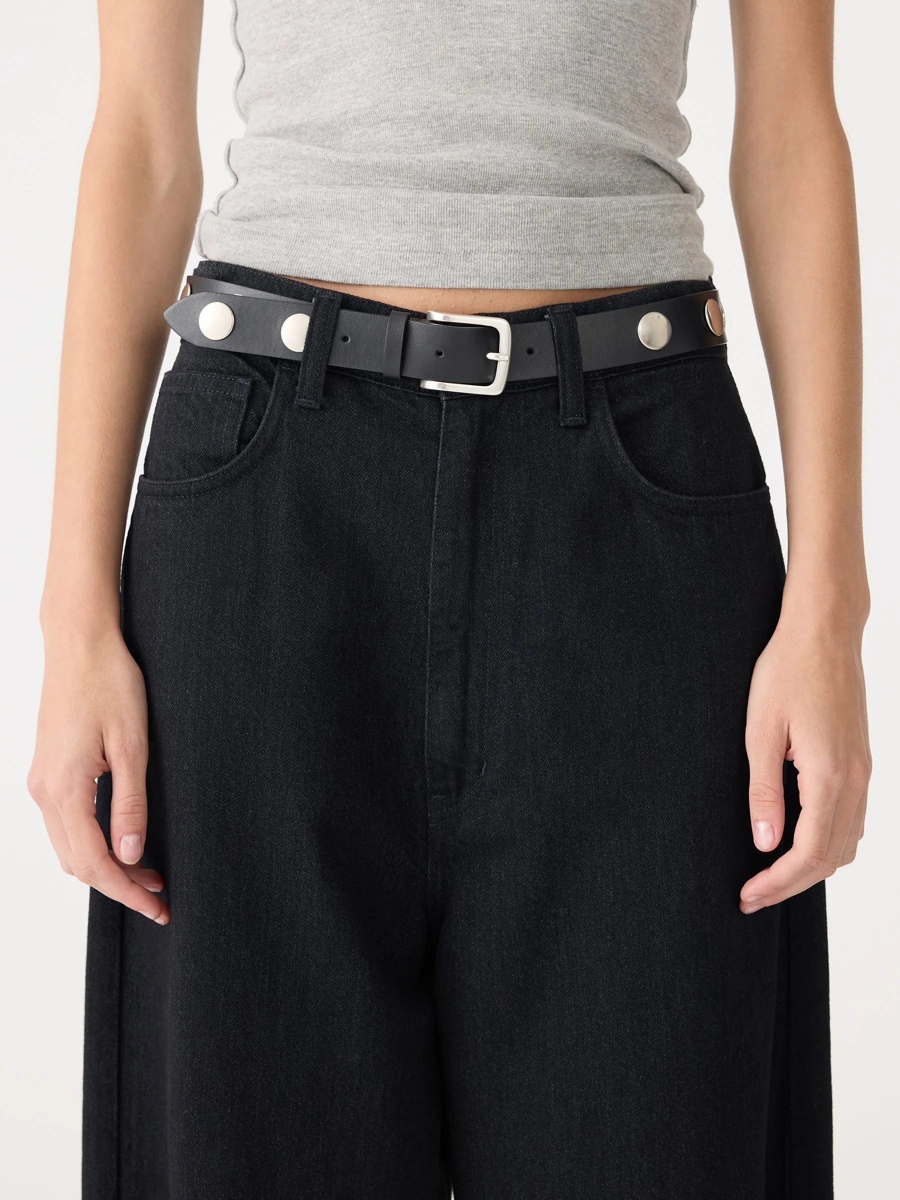 Studded Leather Belt sold by Bassike product image thumbnail 4