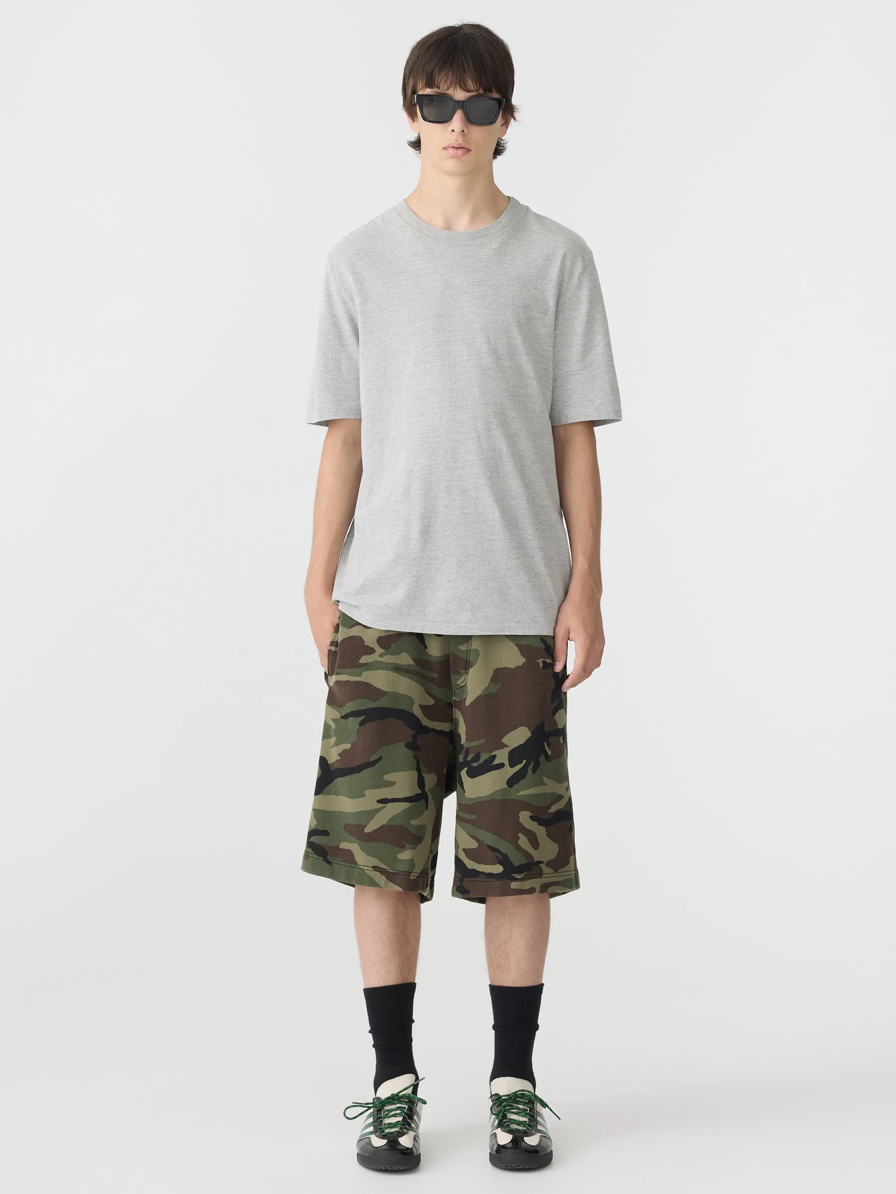 Camo Athletic Fleece Short sold by Bassike