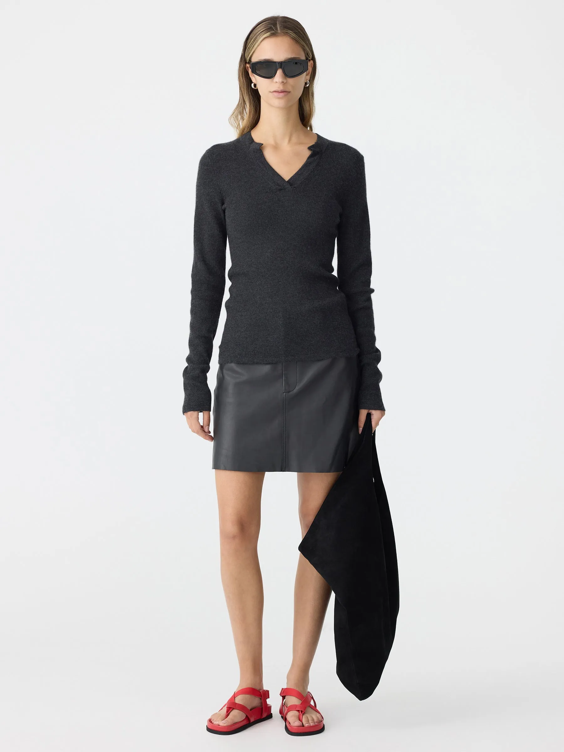 Leather Mini Skirt sold by Bassike