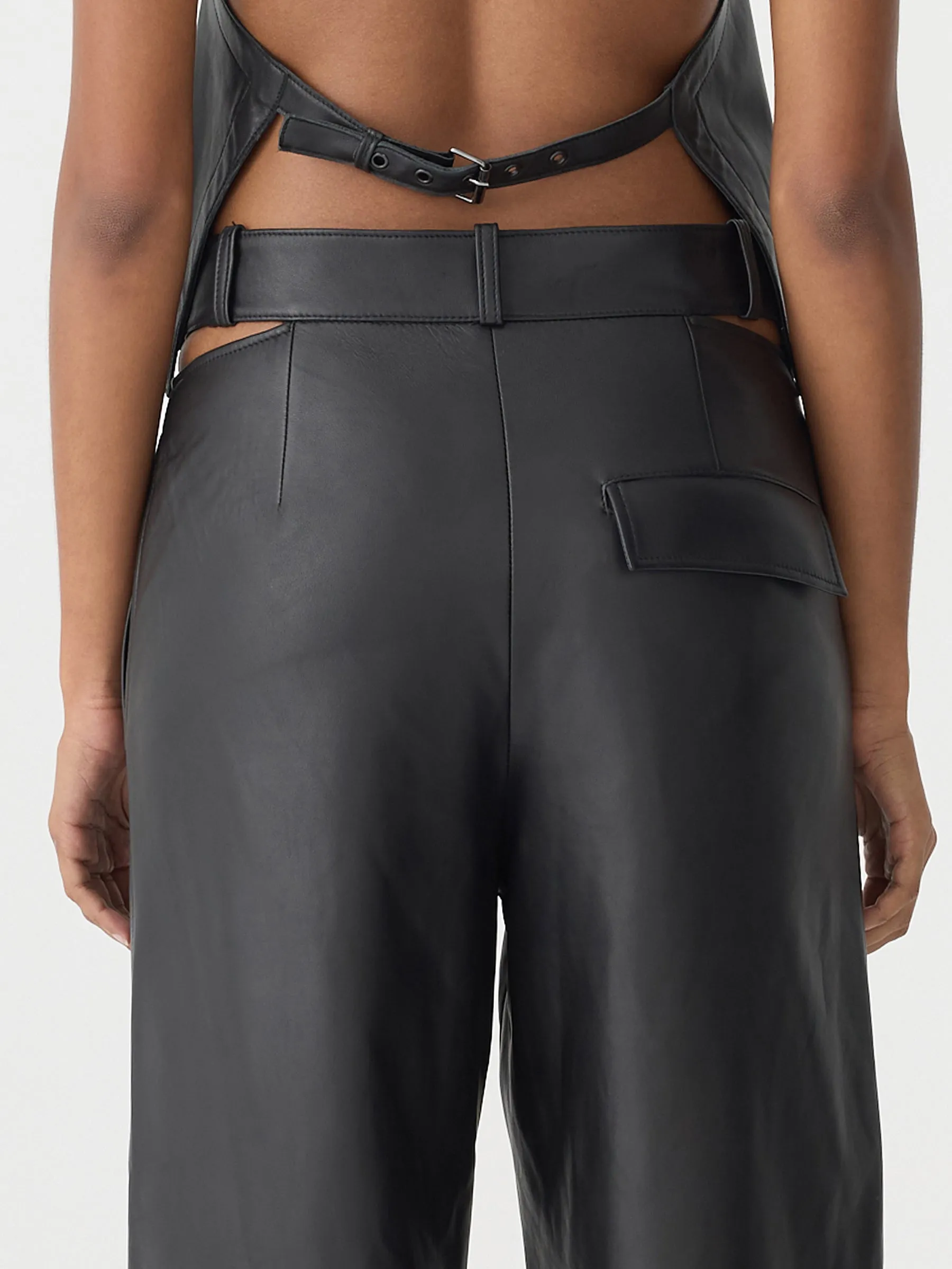 Cut Out Leather Pant sold by Bassike product image thumbnail 4