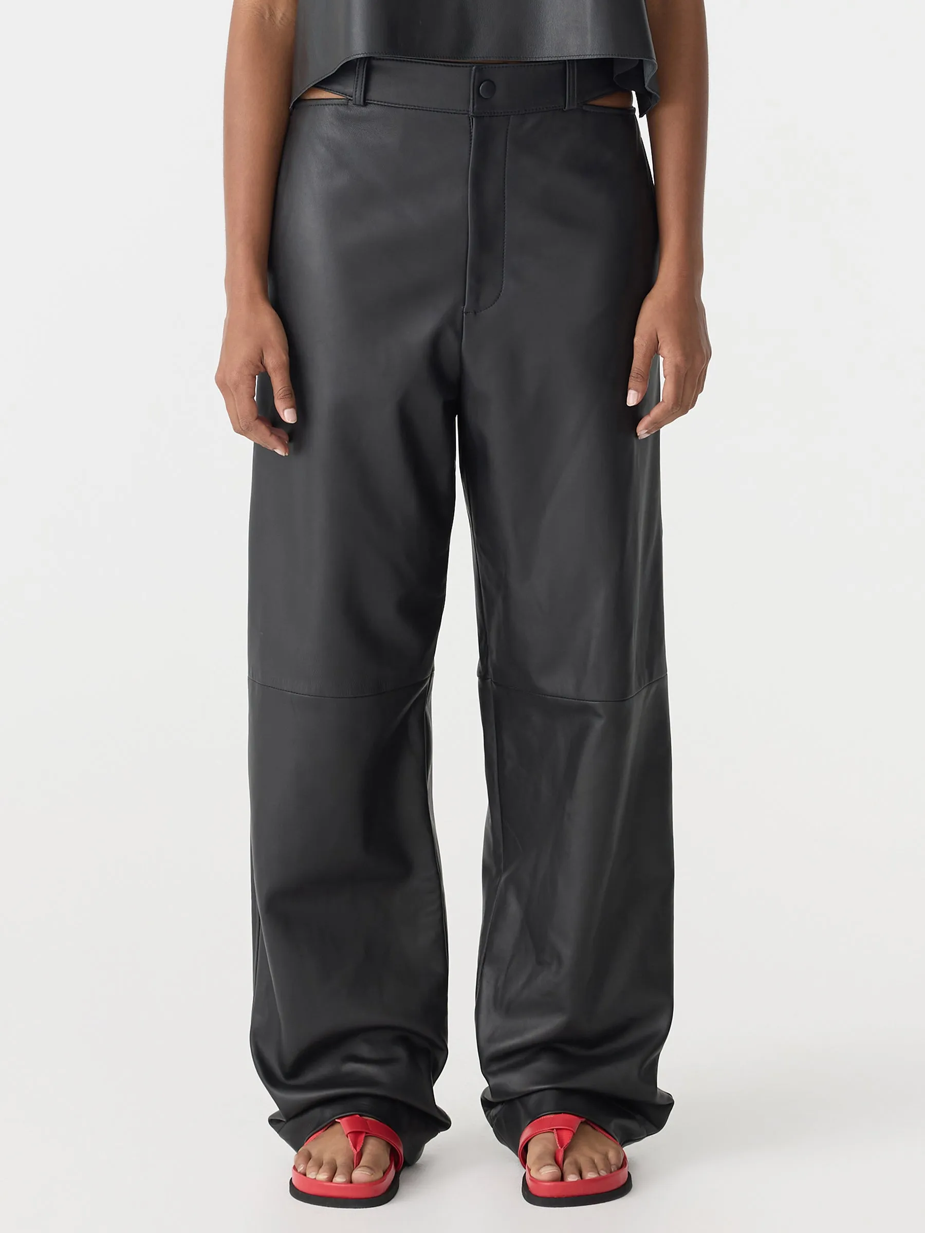 Cut Out Leather Pant sold by Bassike product image thumbnail 2