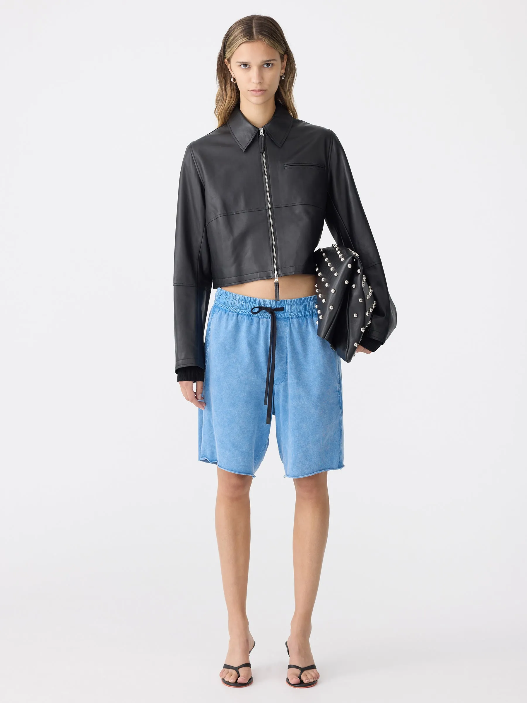 Leather Minimal Jacket sold by Bassike