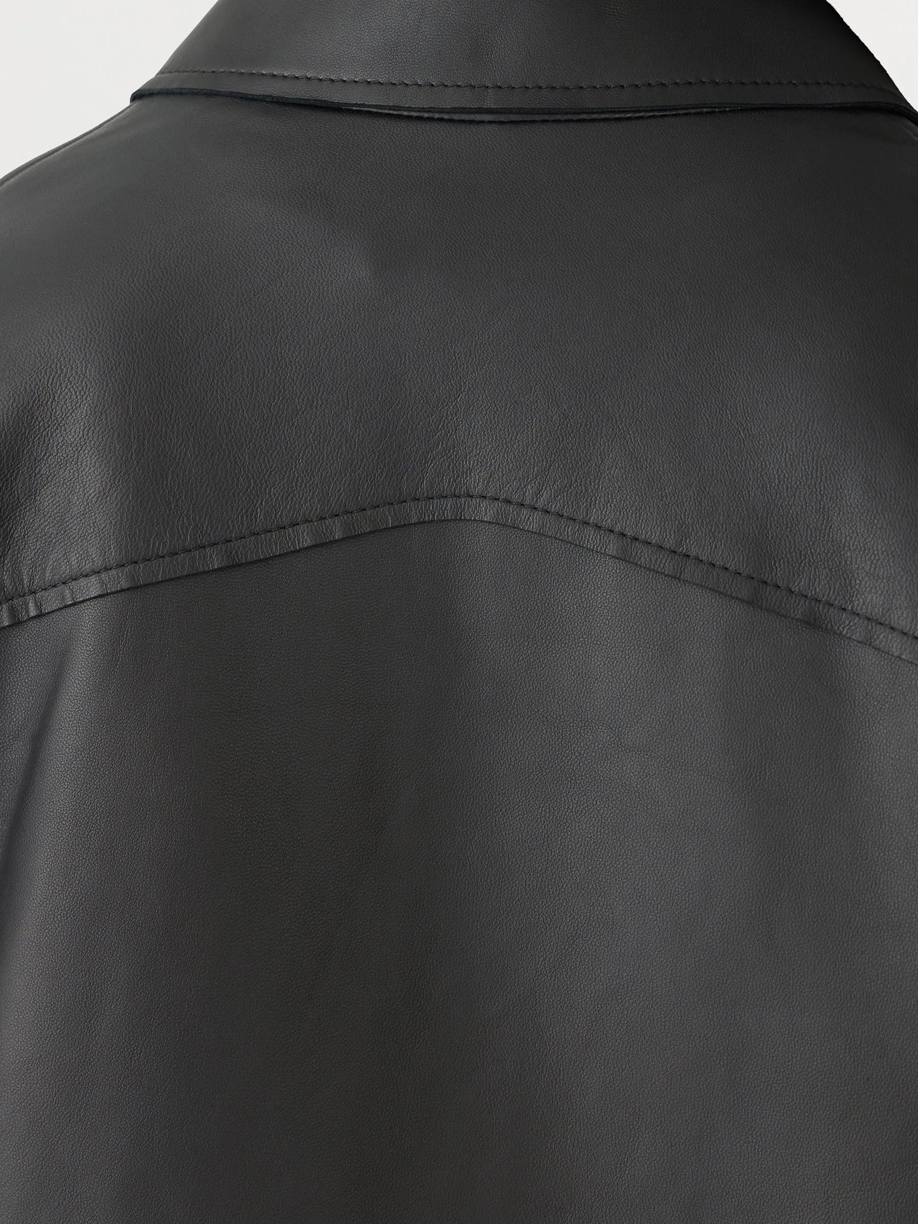 Leather Minimal Jacket sold by Bassike product image thumbnail 5