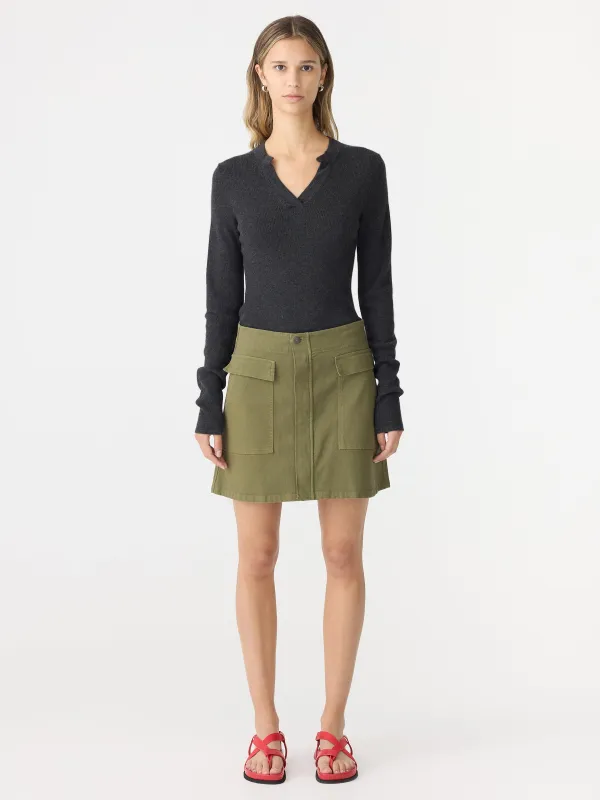 Pocket Detail Mini Skirt sold by Bassike