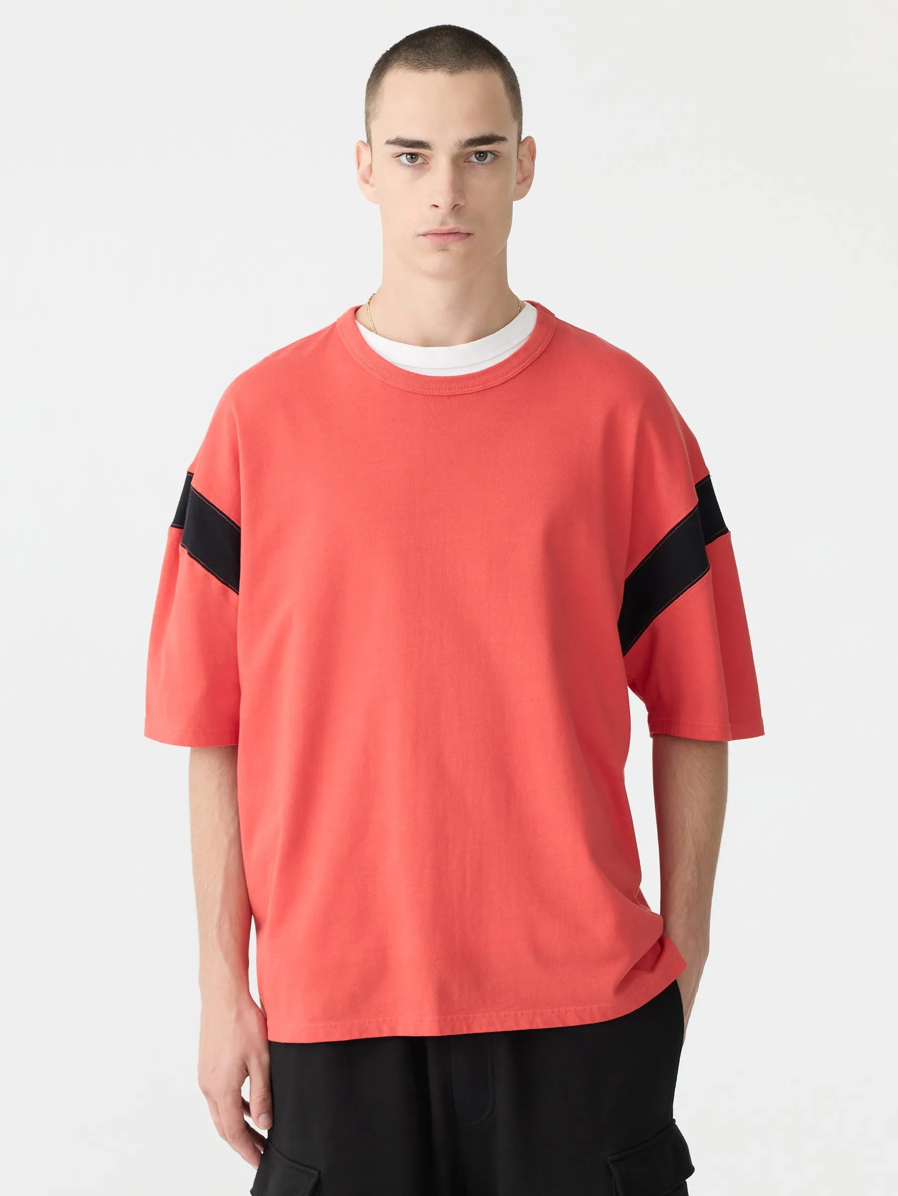 Dyed Oversized Rib Detail T-Shirt sold by Bassike product image thumbnail 4