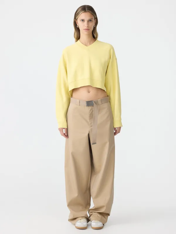 Boxy Cropped V Neck Sweat sold by Bassike