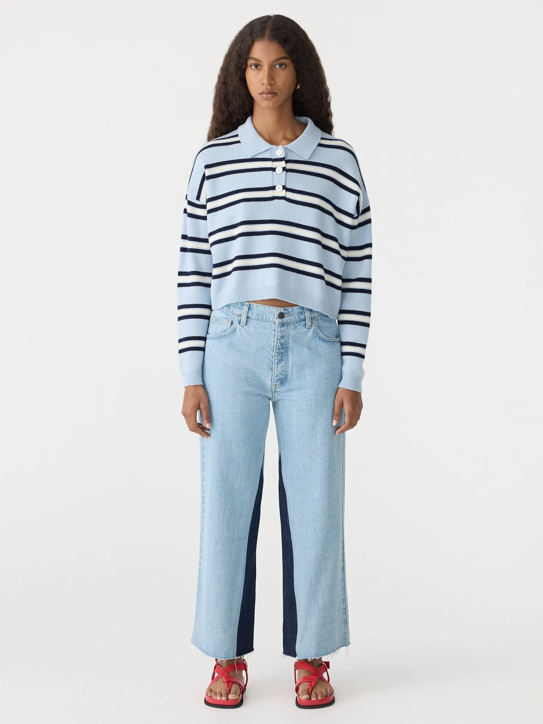 Striped Polo Knit sold by Bassike