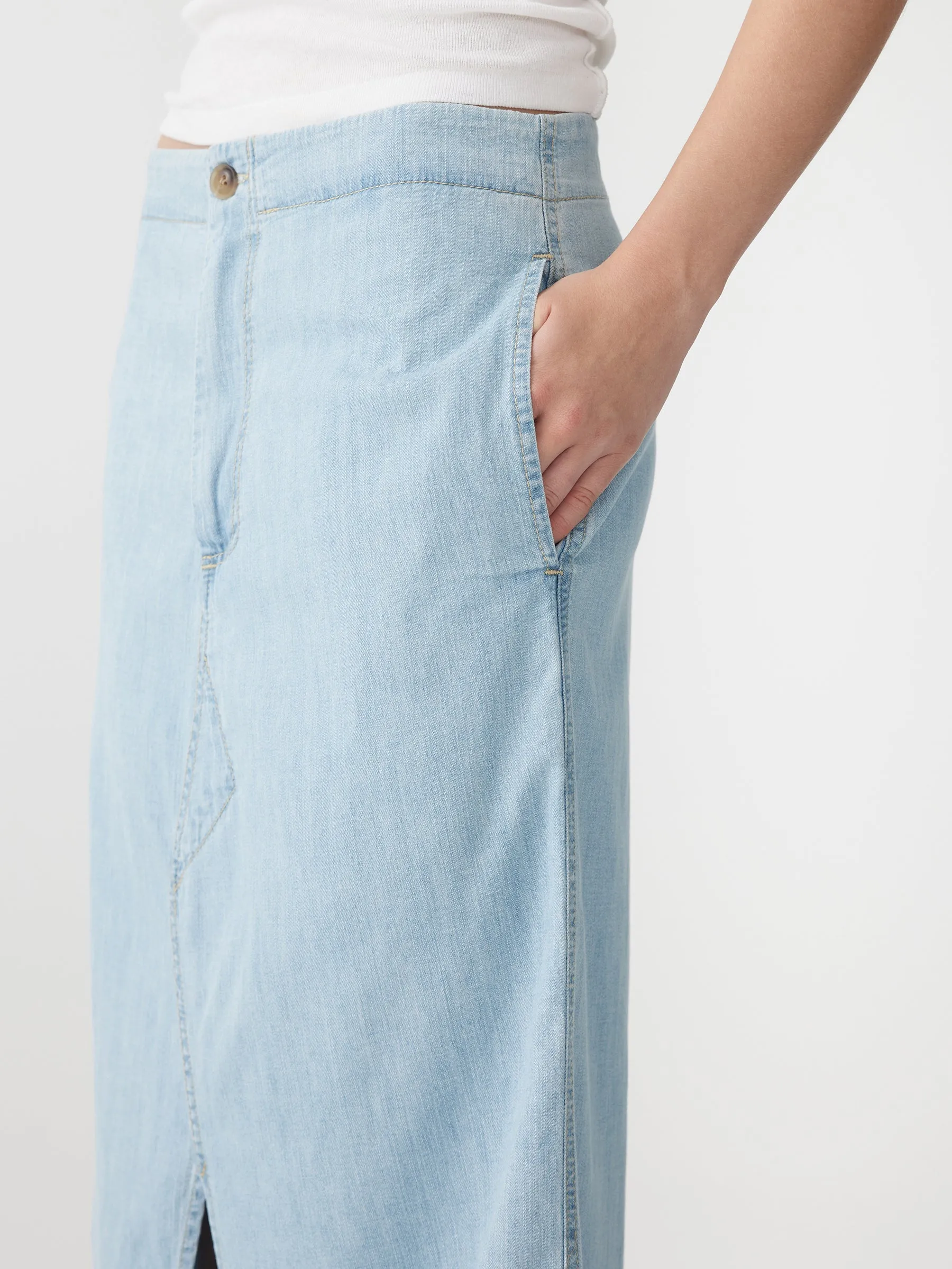 Denim Deconstructed Skirt sold by Bassike product image thumbnail 3