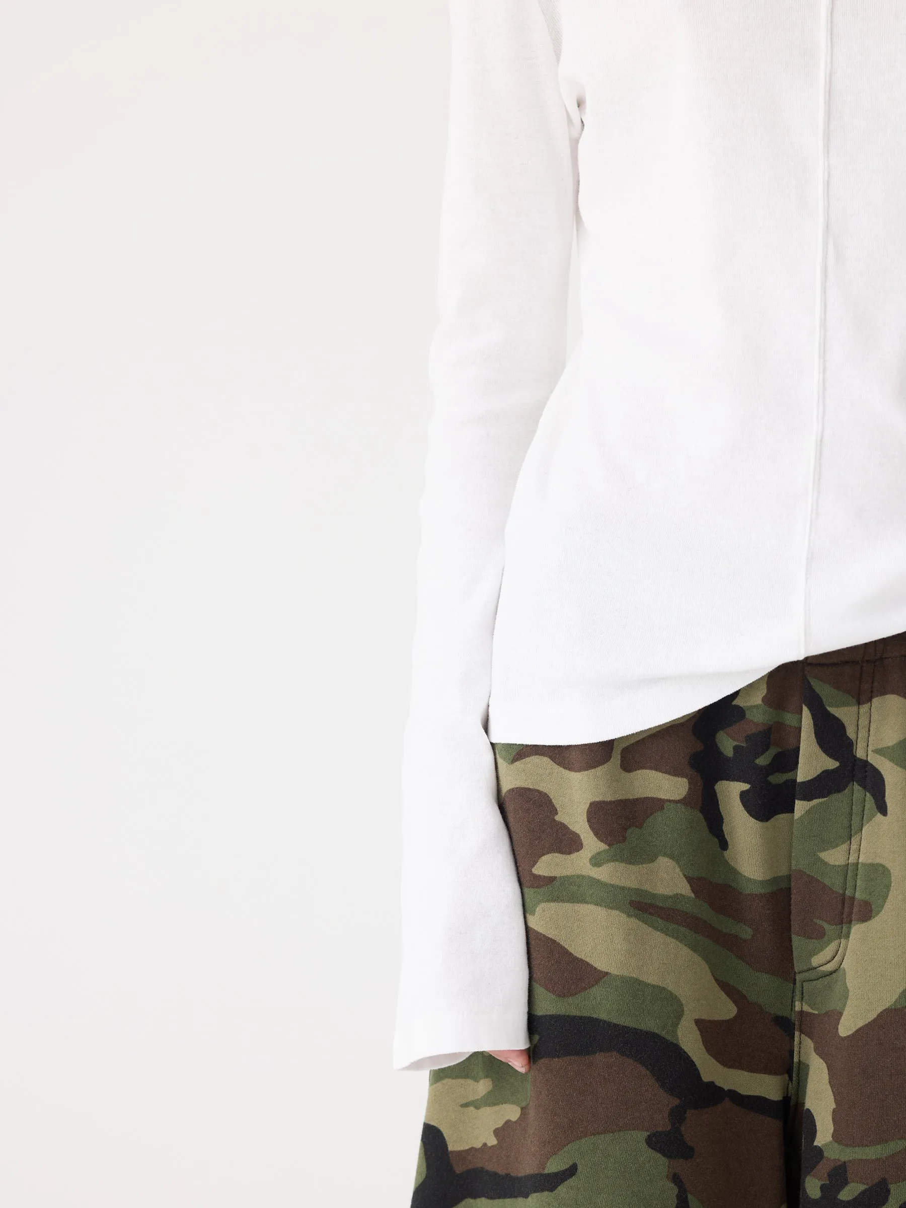 Front Seam Rib Long Sleeve T-Shirt sold by Bassike product image thumbnail 4