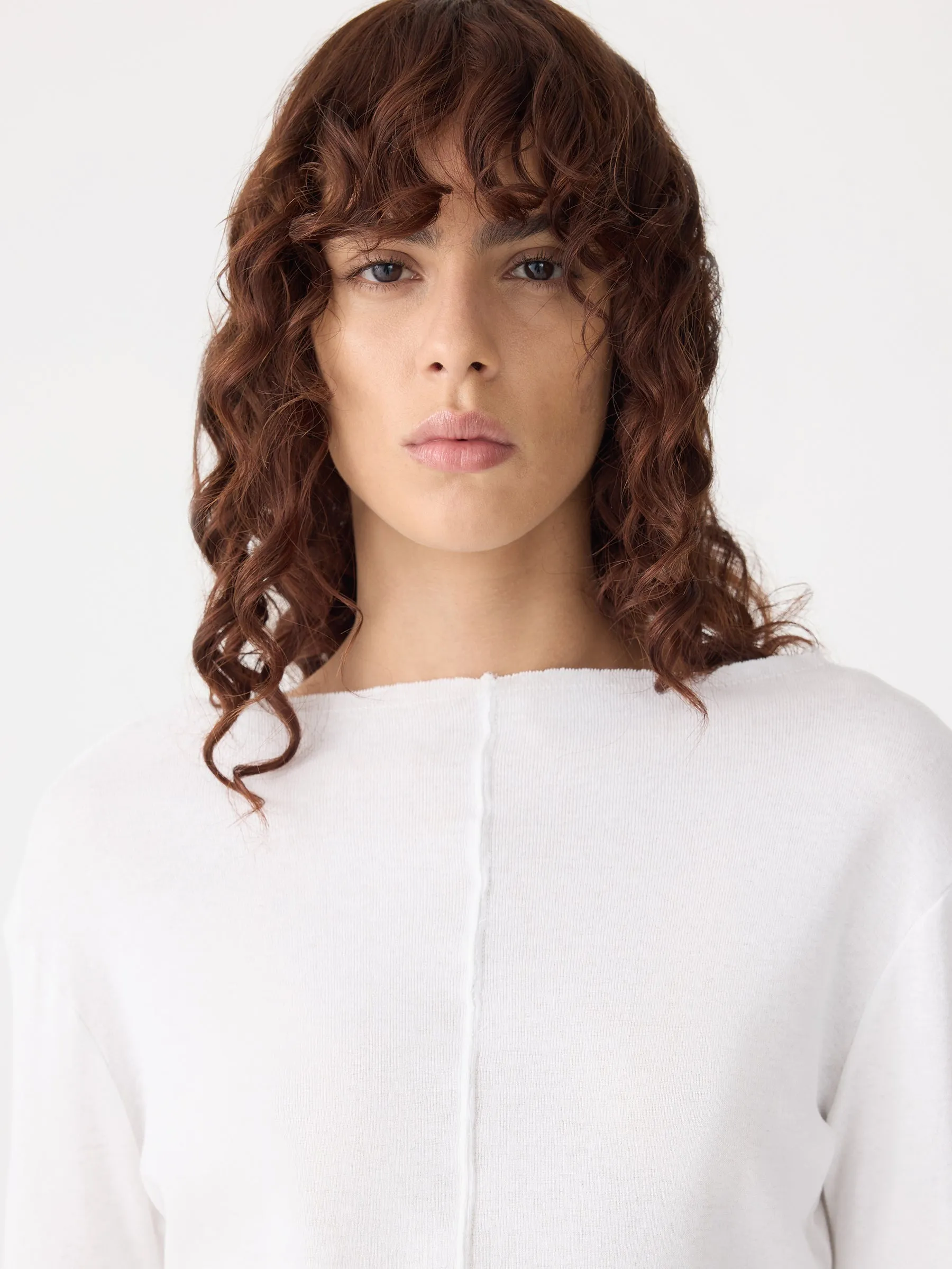 Front Seam Rib Long Sleeve T-Shirt sold by Bassike product image thumbnail 3