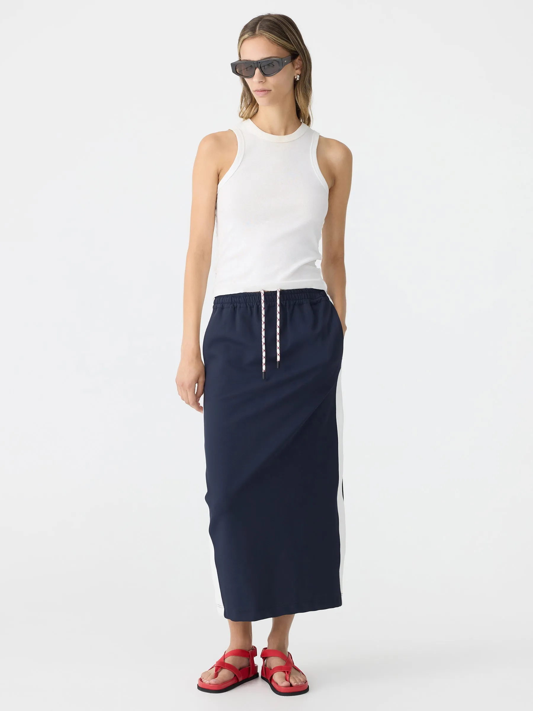 Stretch Twill Pull On Skirt sold by Bassike