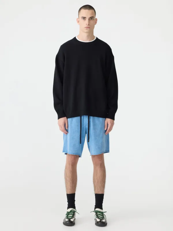 Acid Dye Raw Double Jersey Short sold by Bassike