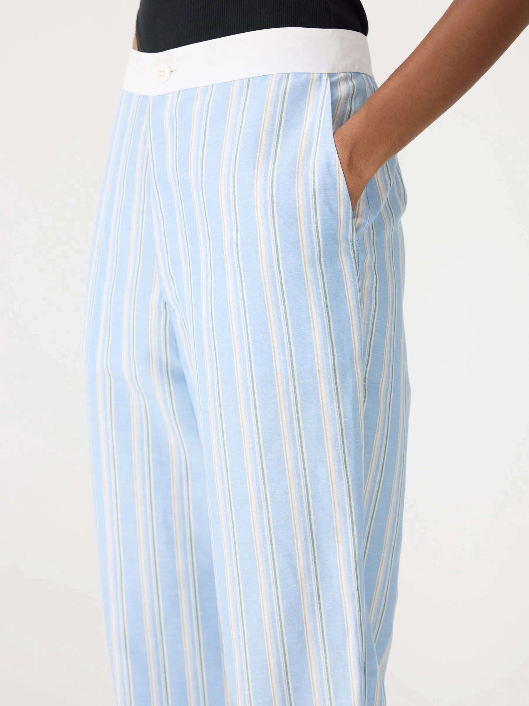 Reverse Stripe Summer Pant sold by Bassike product image thumbnail 3