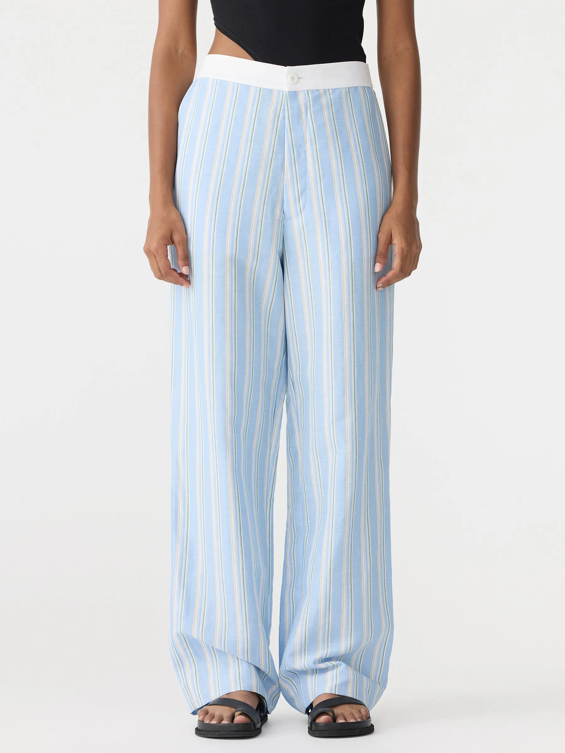 Reverse Stripe Summer Pant sold by Bassike product image thumbnail 2