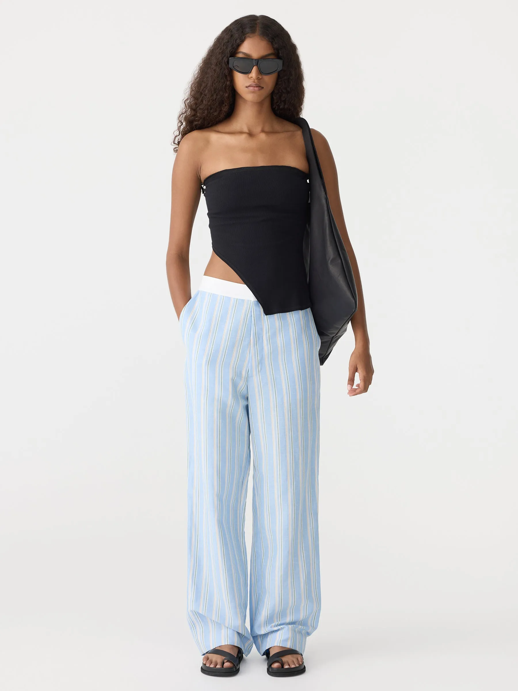 Reverse Stripe Summer Pant sold by Bassike