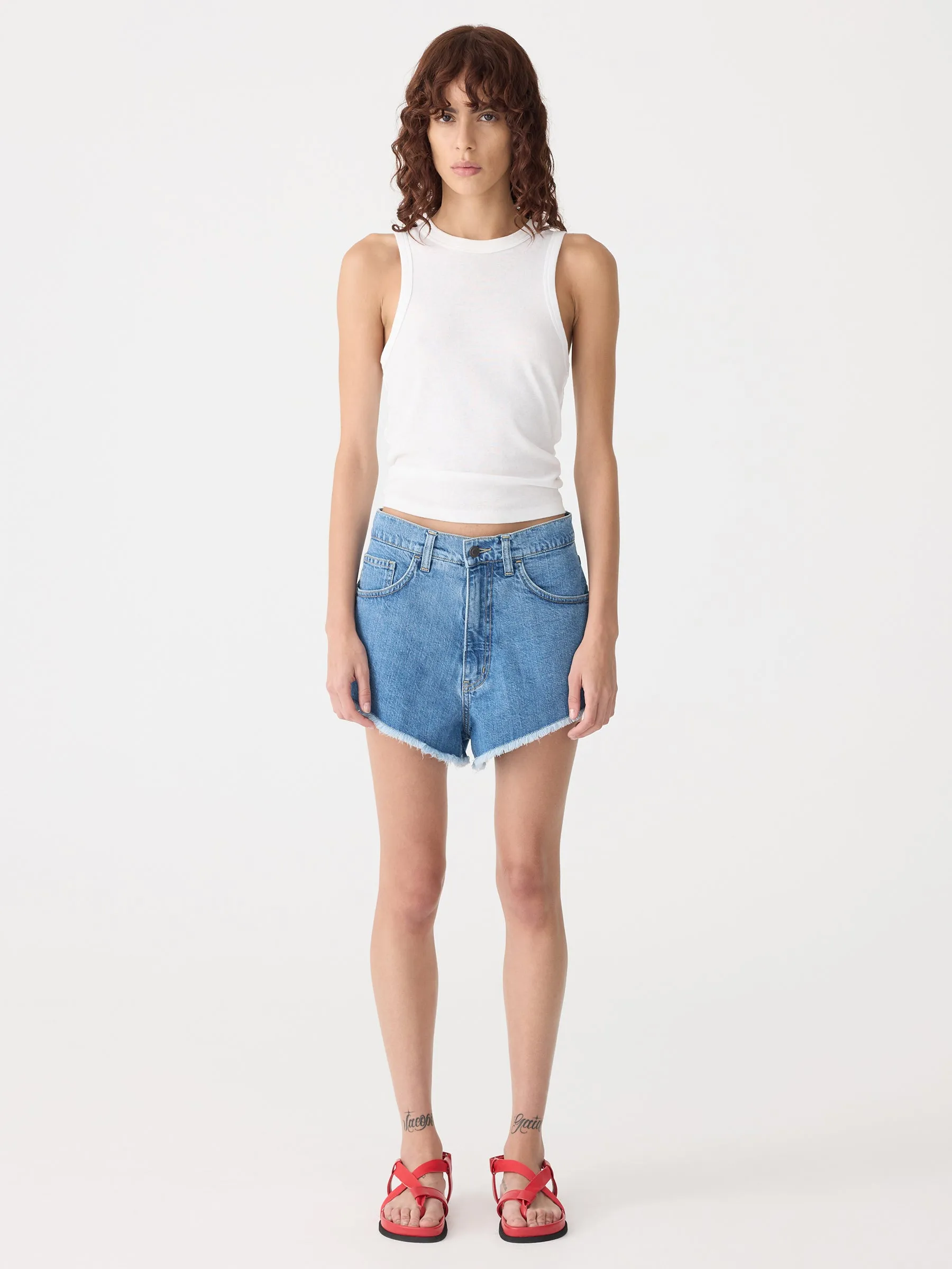 Cut Off Denim Short sold by Bassike