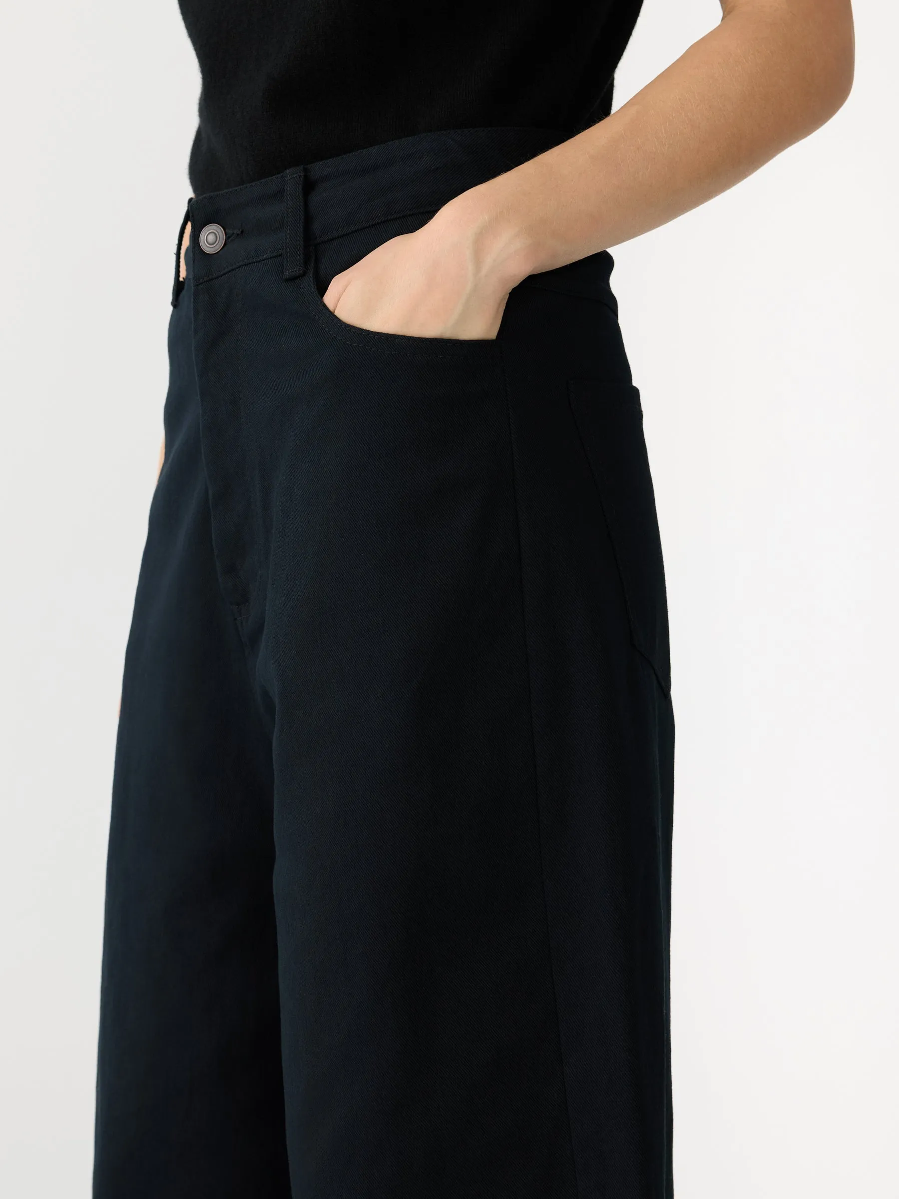 Cotton Twill Barrel Leg Pant sold by Bassike product image thumbnail 3