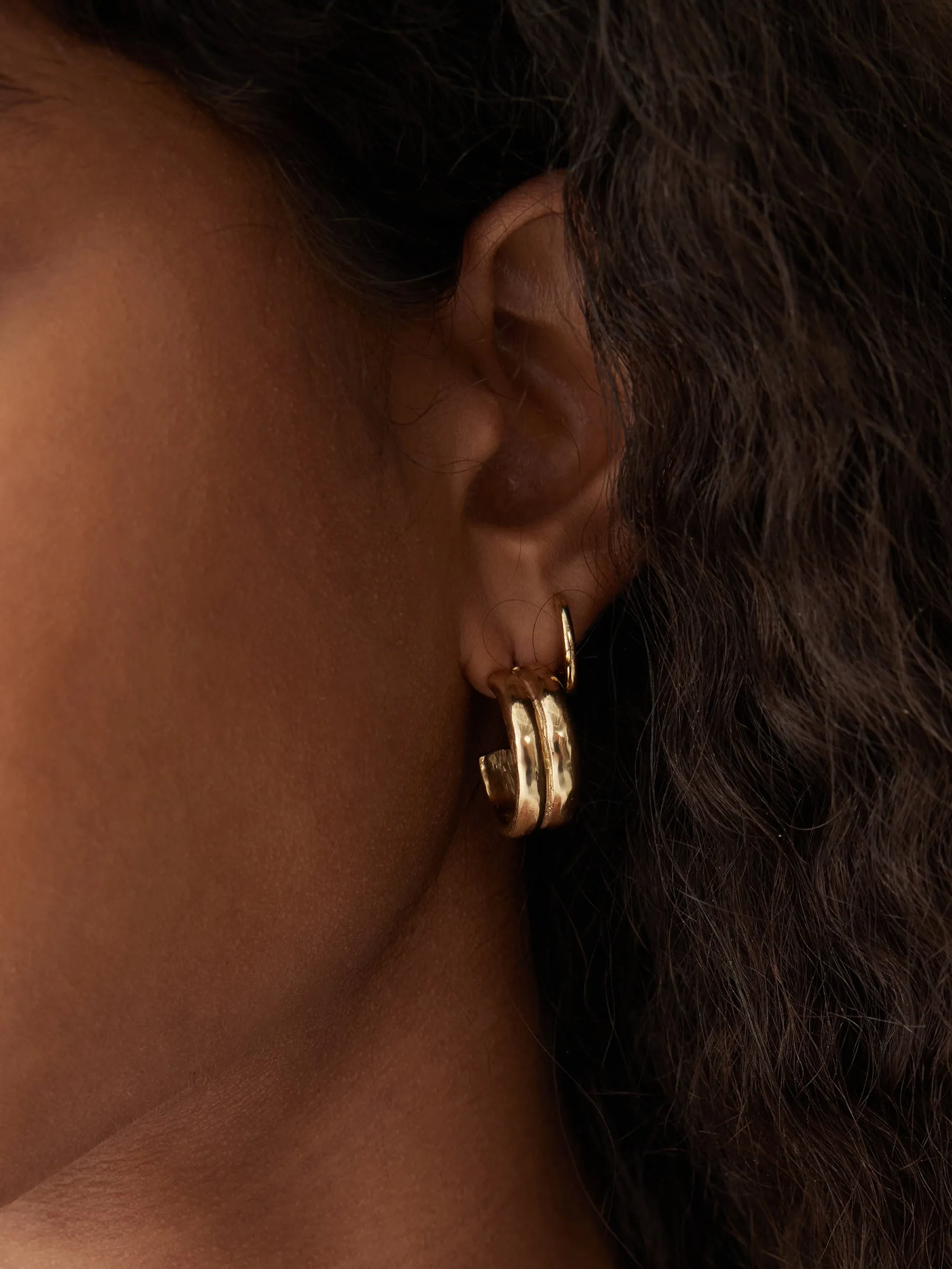 Released From Love Mini Double Hoop sold by Bassike product image thumbnail 4