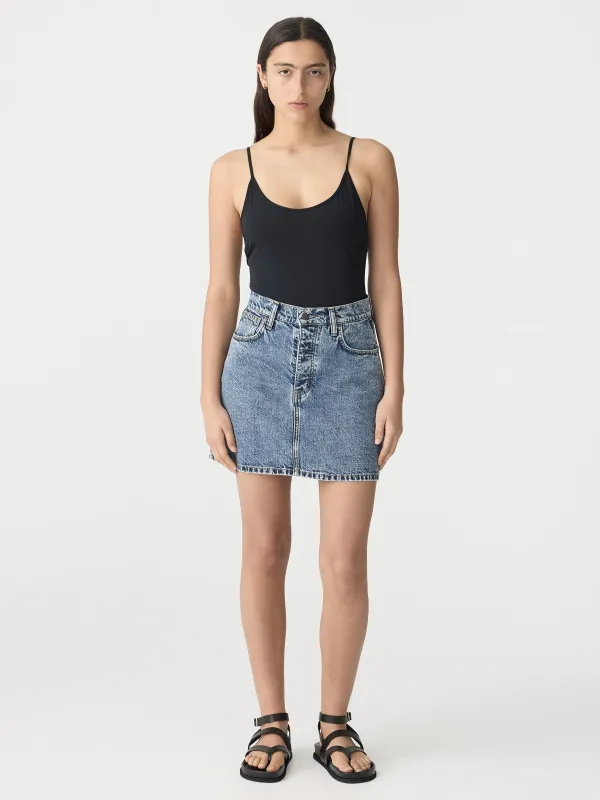 Denim Mini Skirt sold by Bassike