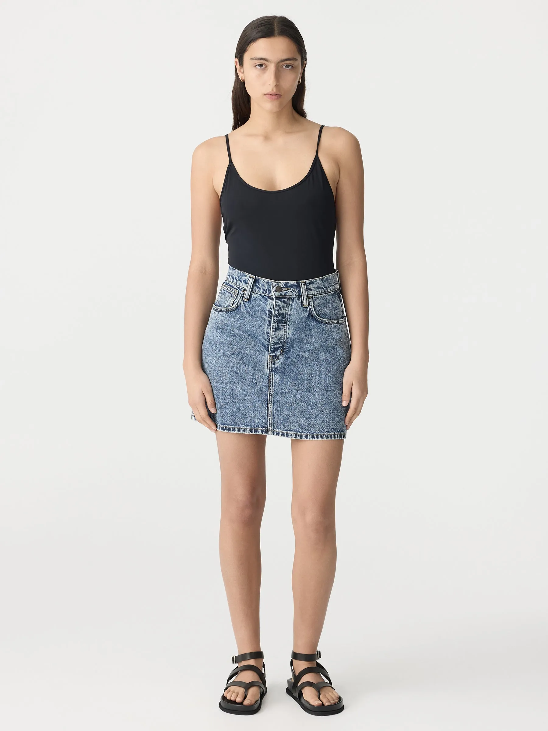 Denim Mini Skirt sold by Bassike