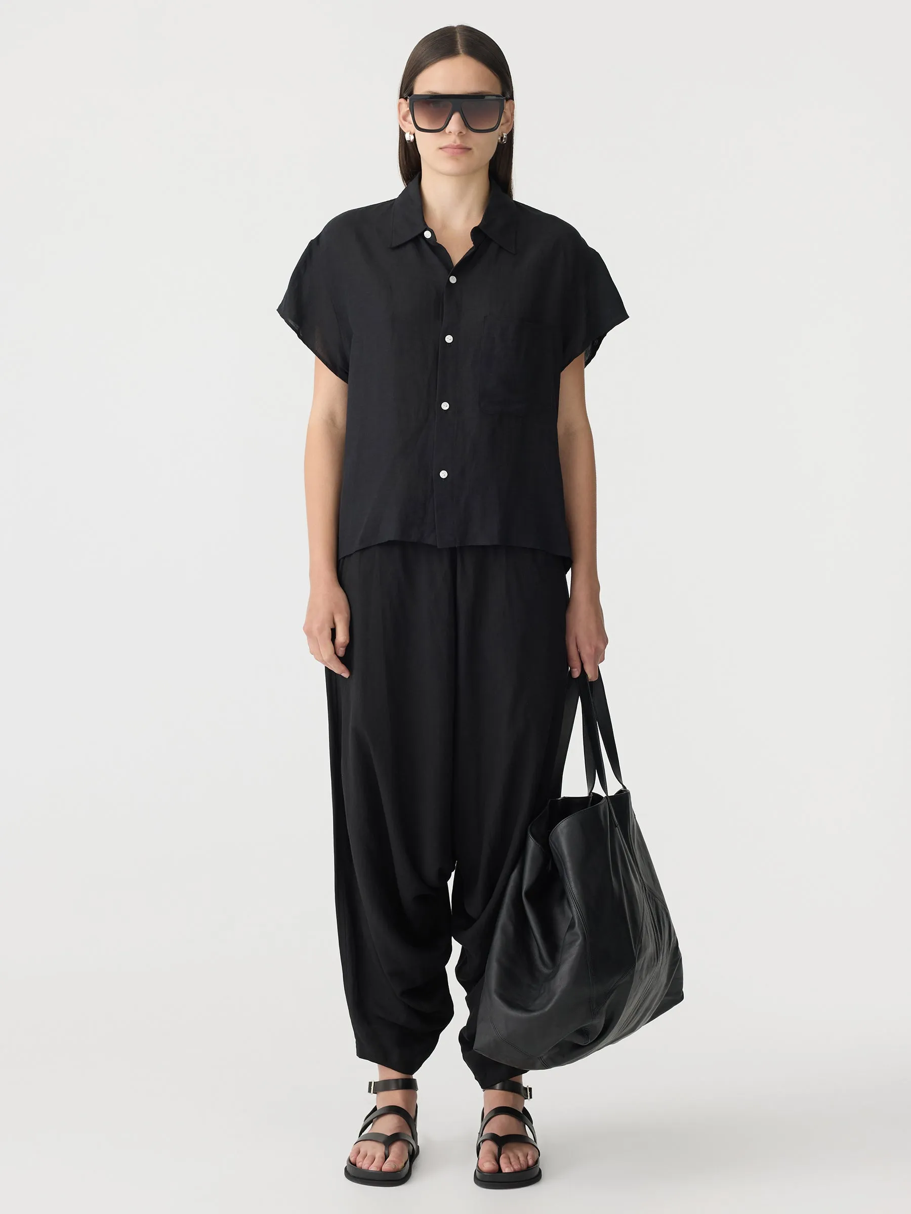 Slouch Cut Out Shirt sold by Bassike