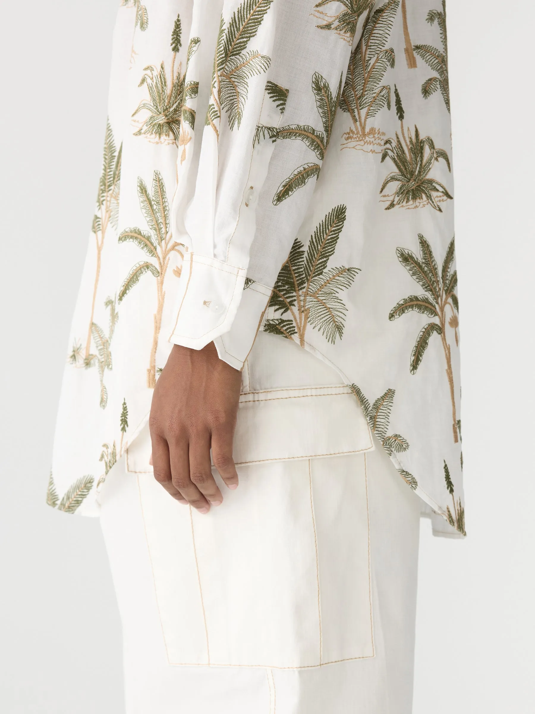 oversized palm tree shirt sold by Bassike product image thumbnail 5