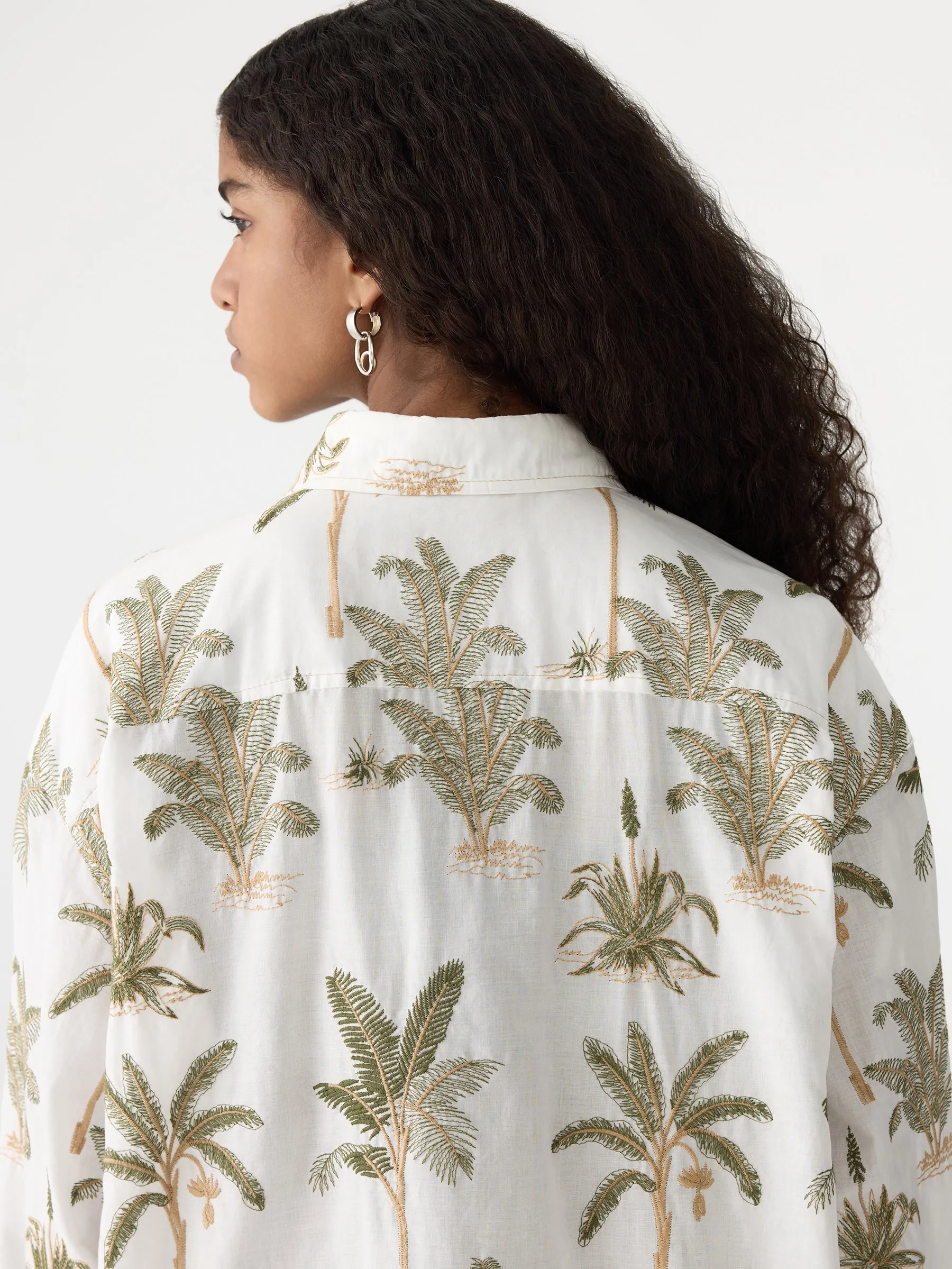 oversized palm tree shirt sold by Bassike product image thumbnail 3