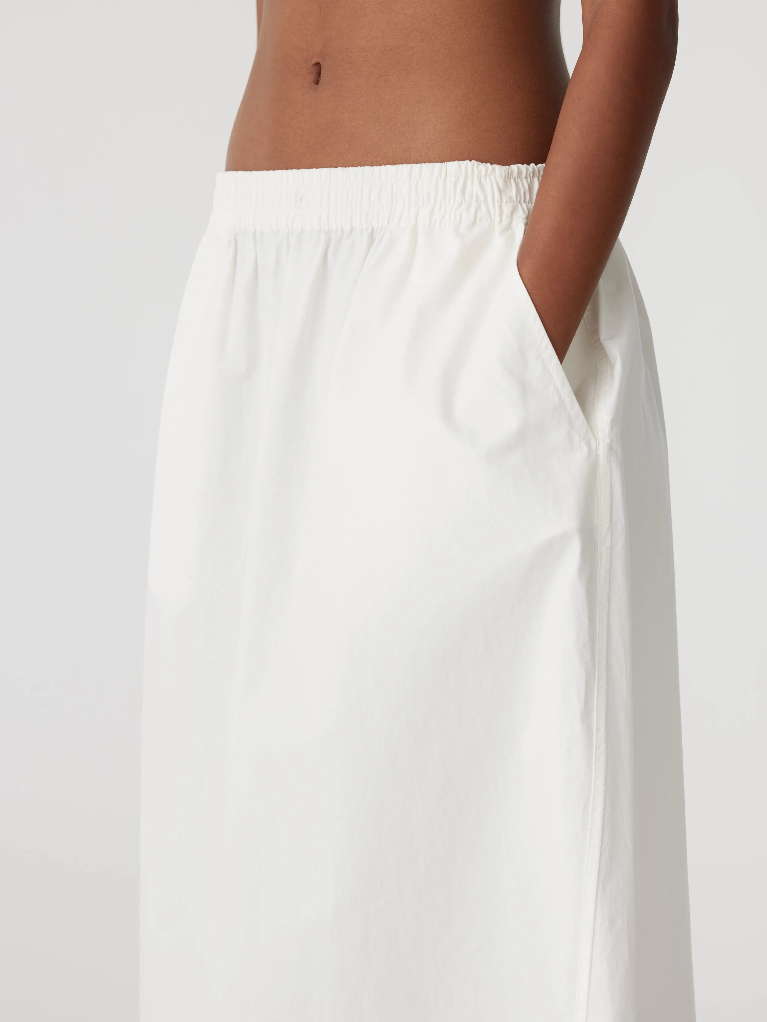 Crushed Cotton Maxi Skirt sold by Bassike product image thumbnail 3