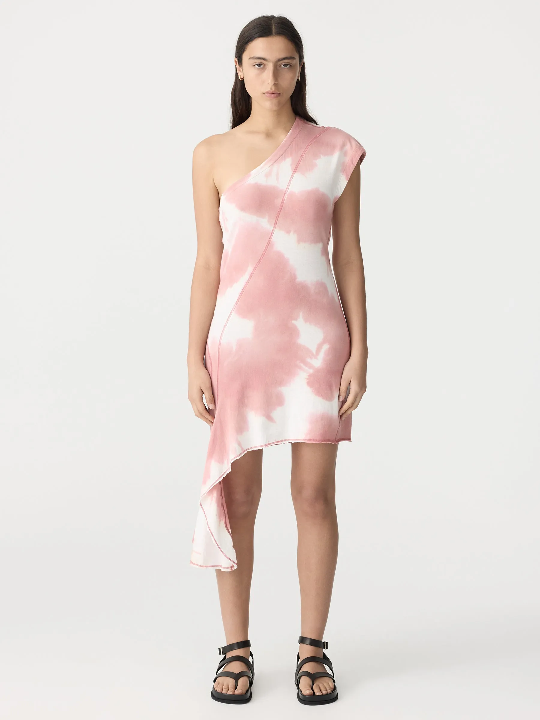 Pink Burst Mini One Shoulder Dress sold by Bassike